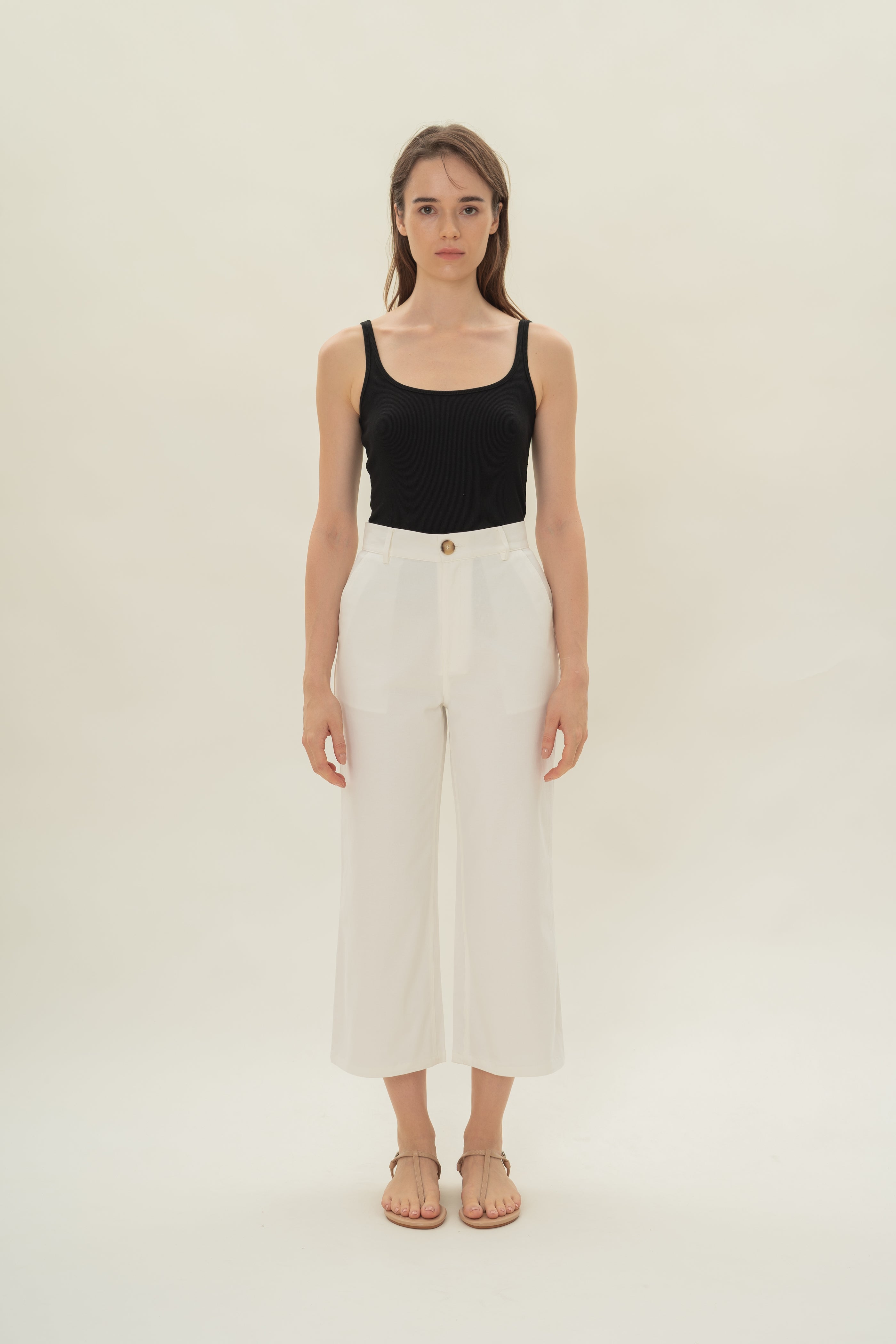 Classic Cotton Culottes in White