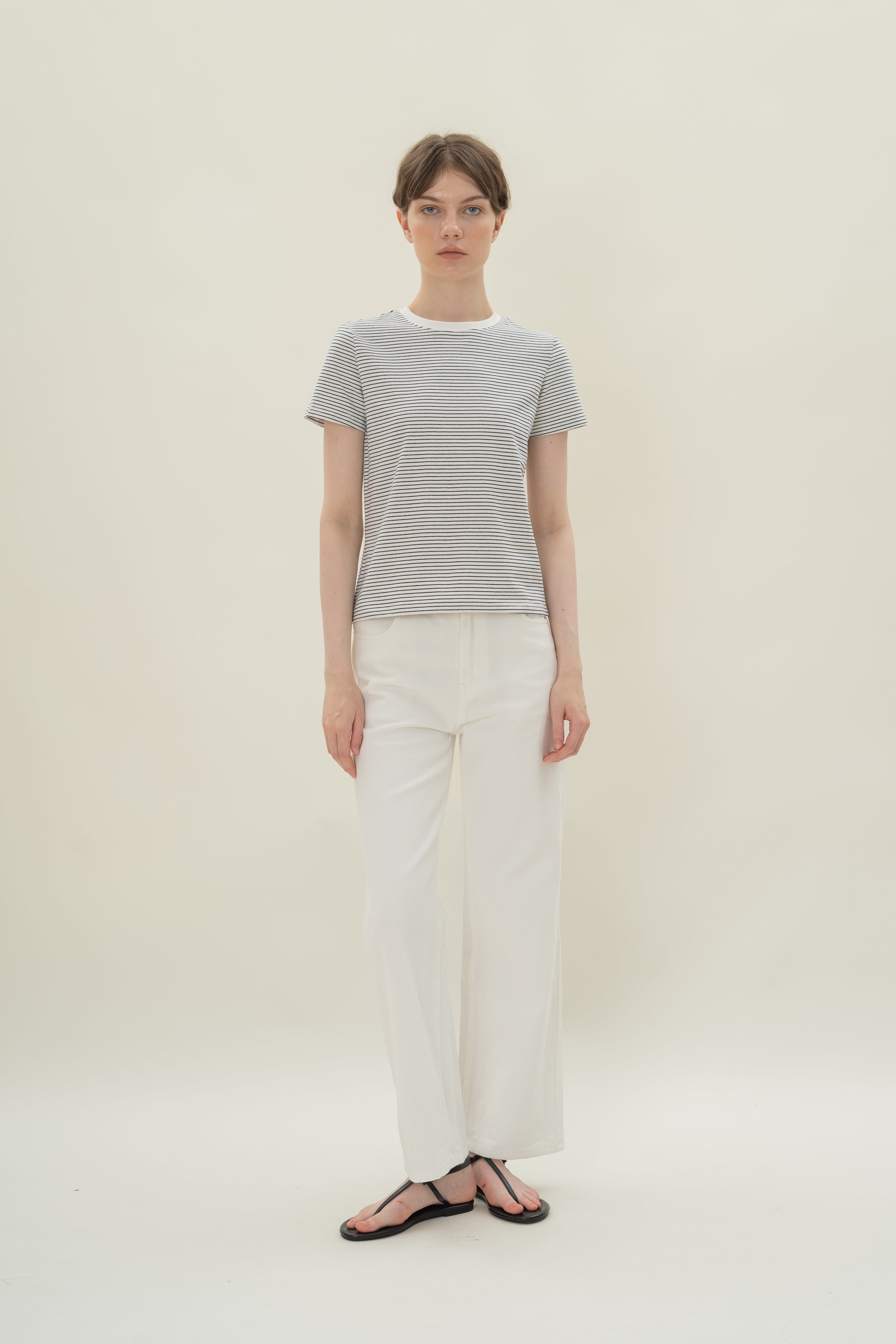 Slim Fit Tee in Stripe Navy  (N°.04)