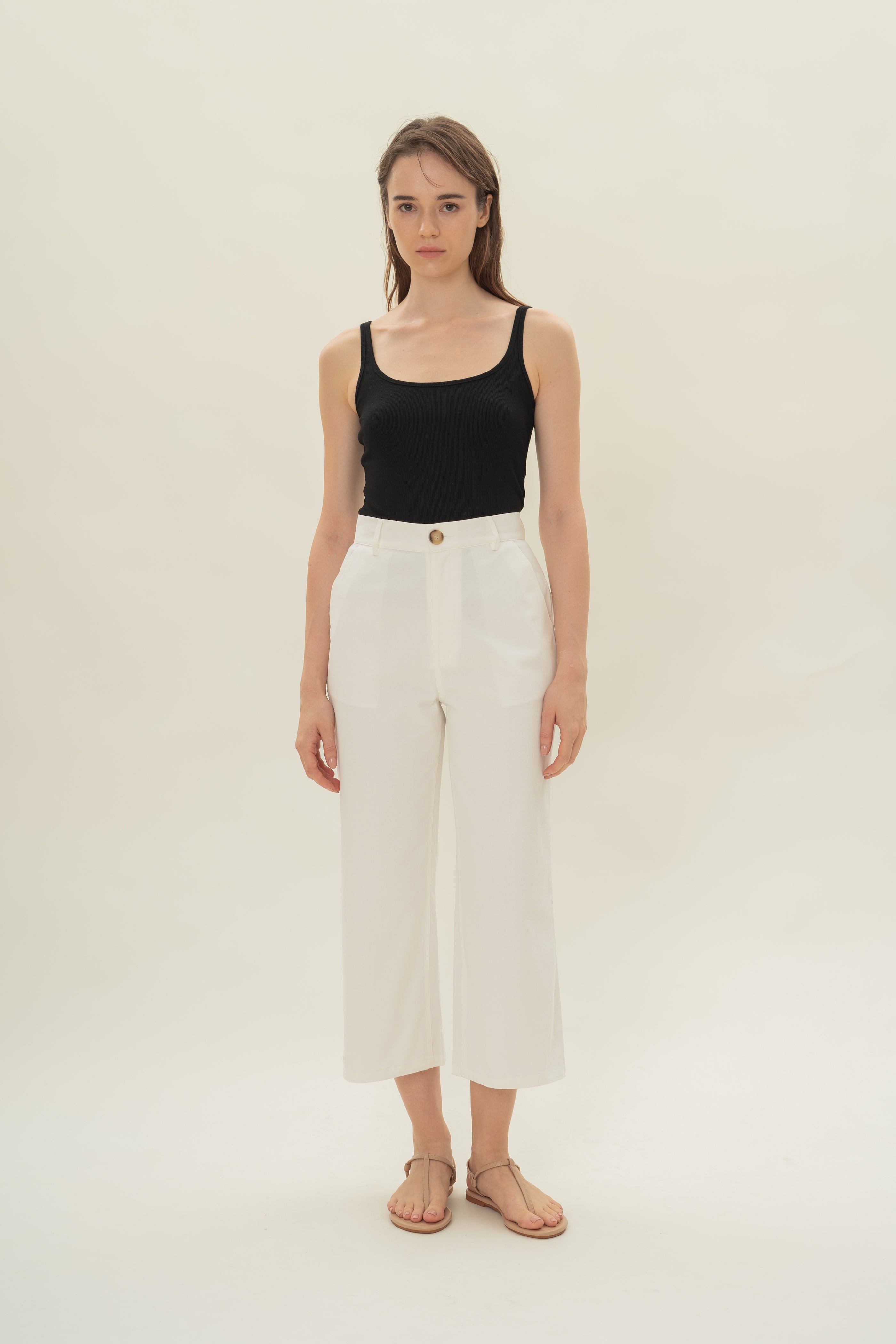 Classic Cotton Culottes in White