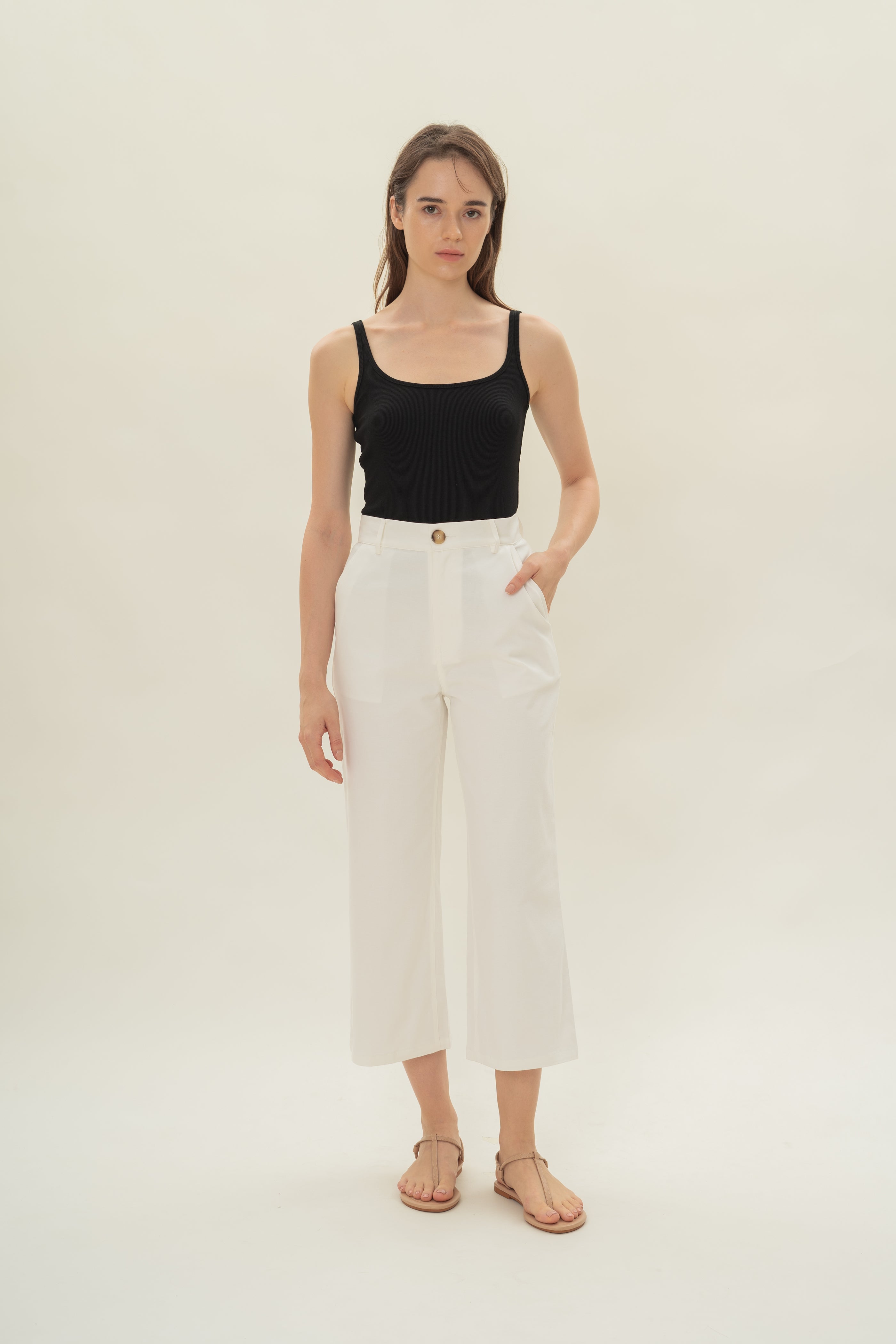 Classic Cotton Culottes in White