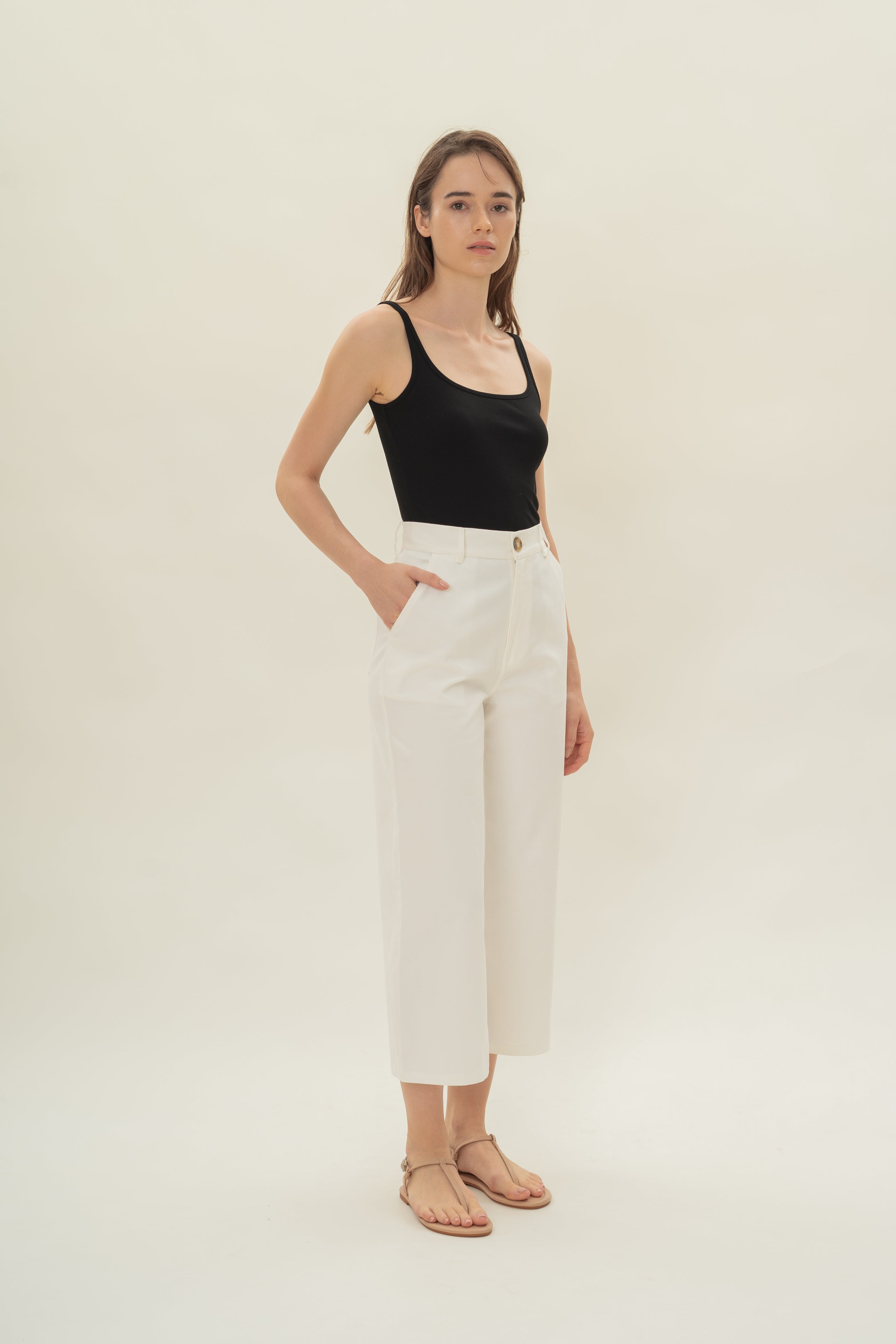 Classic Cotton Culottes in White