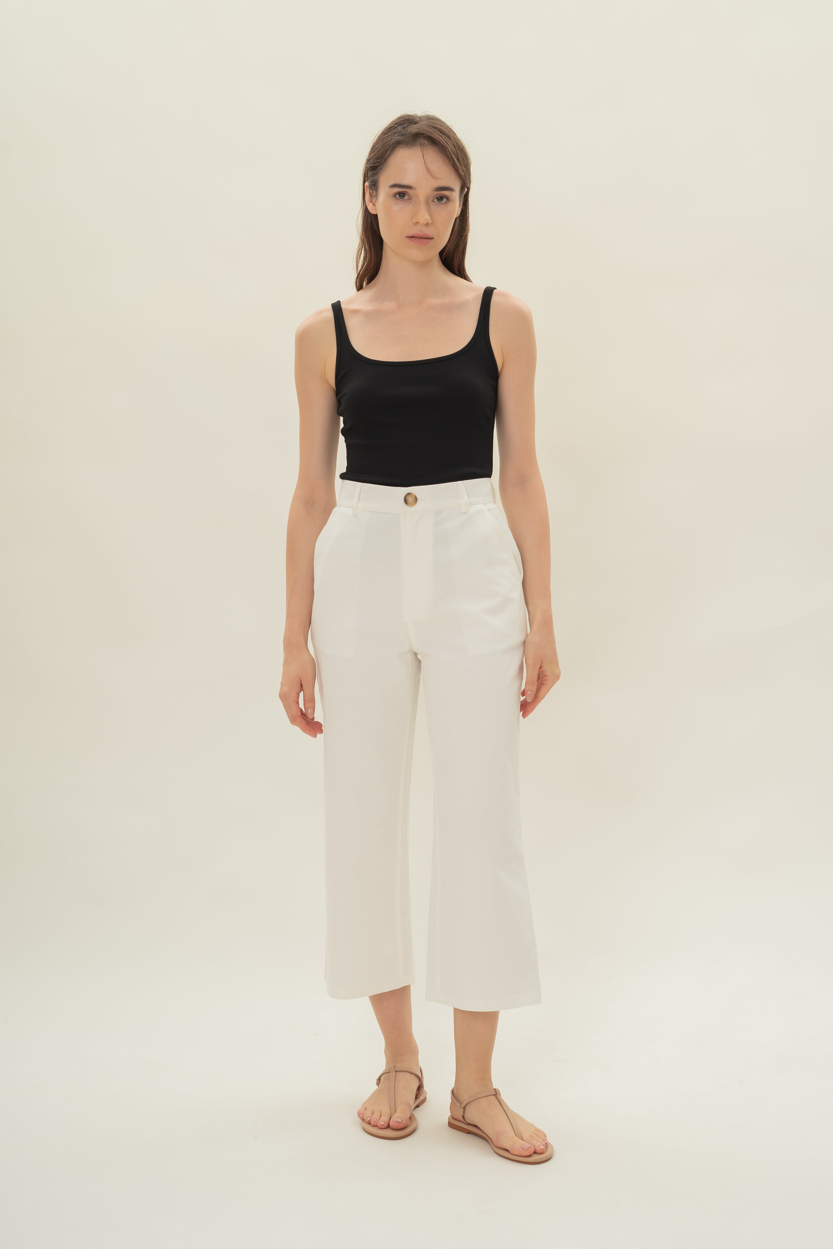 Classic Cotton Culottes in White