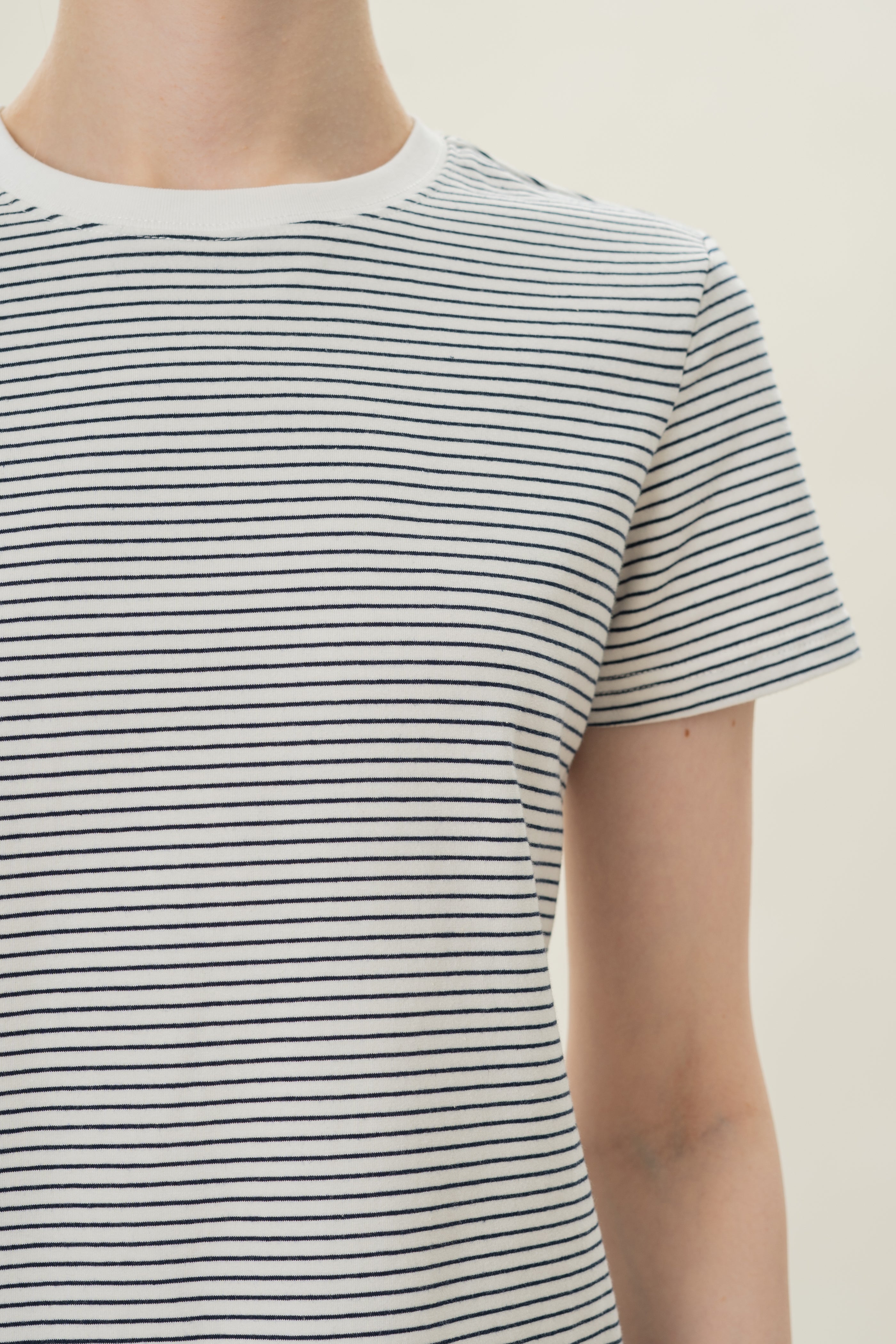 Slim Fit Tee in Stripe Navy  (N°.04)