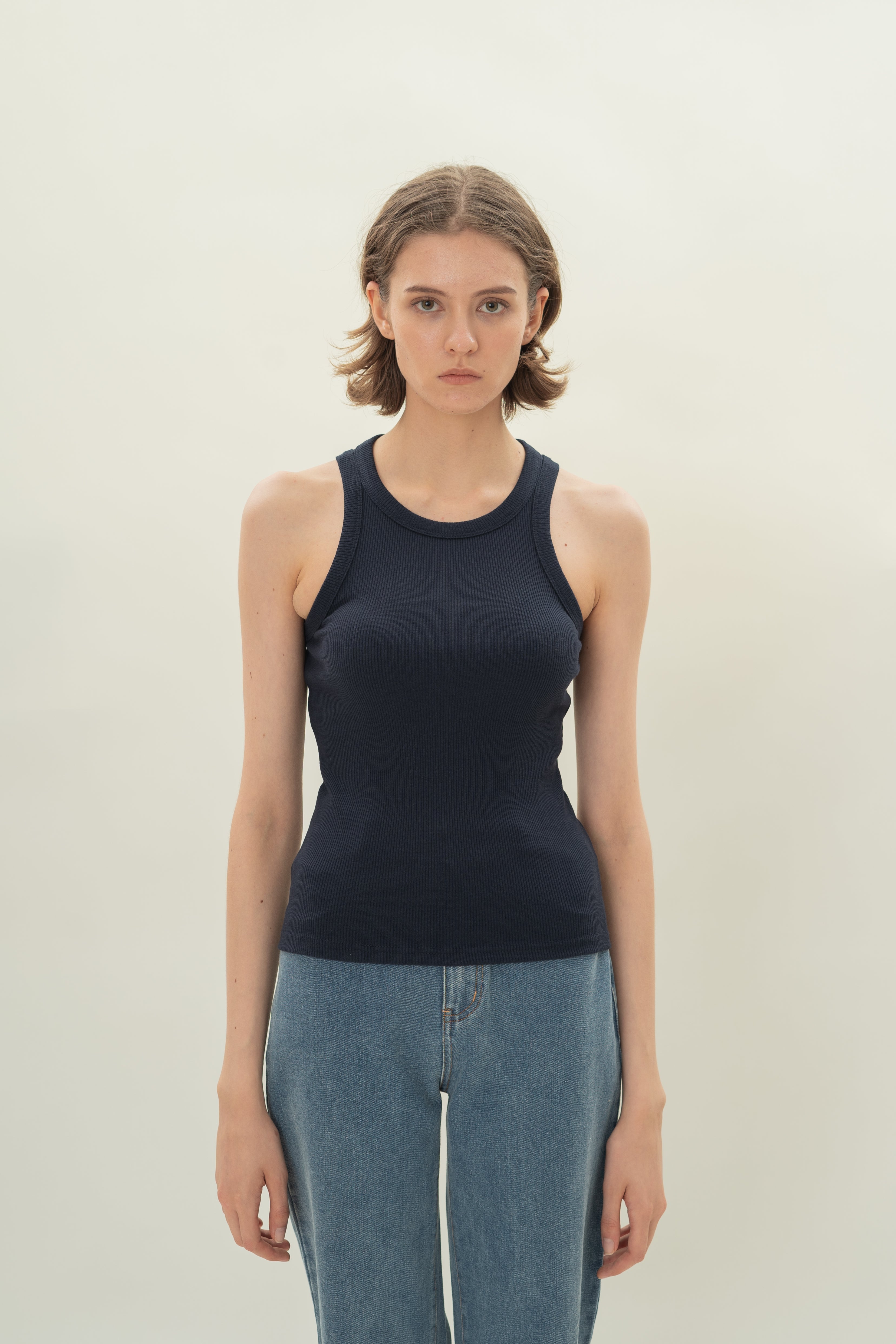 Curved Rib Tank in Midnight