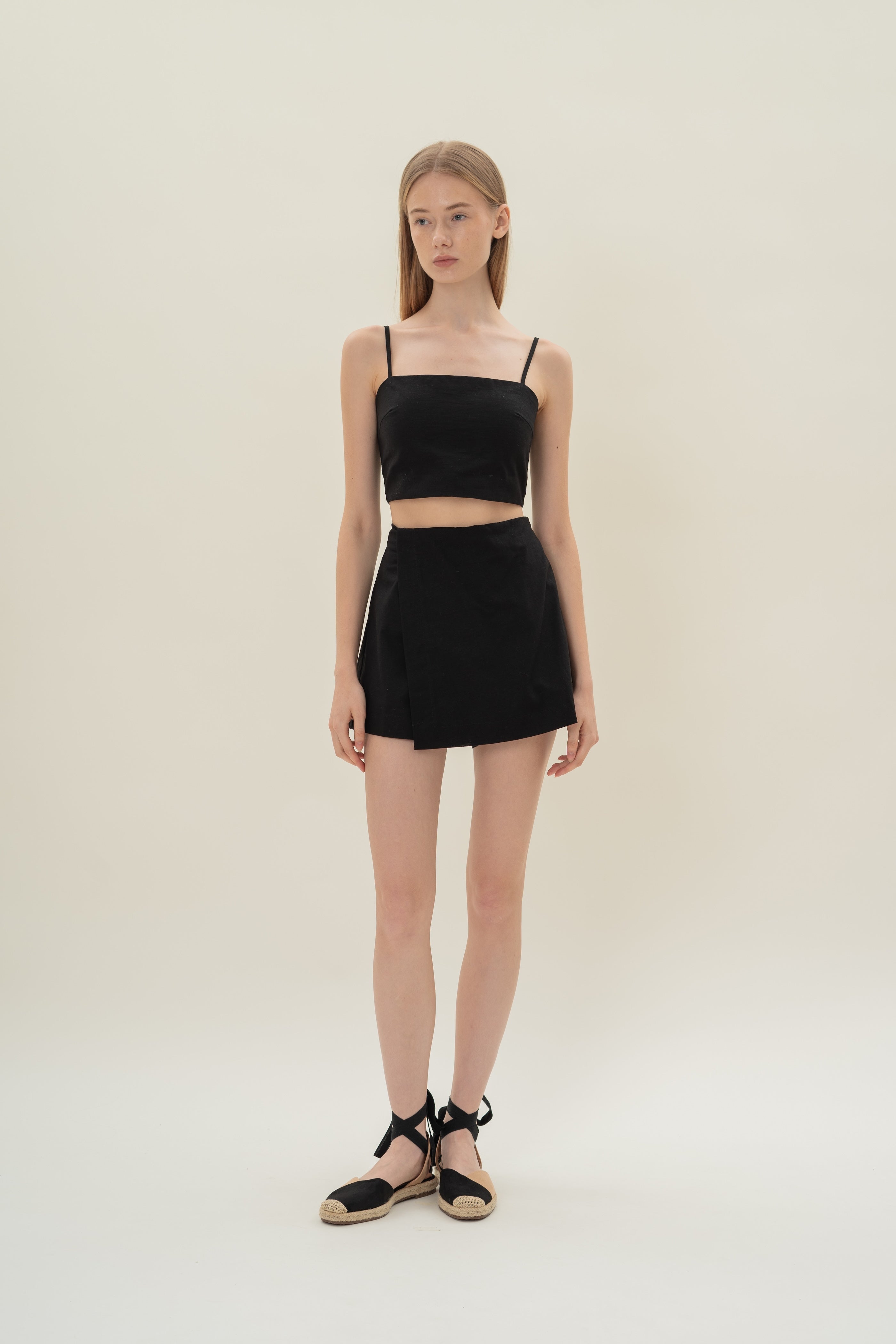 Wrap Skort in Black