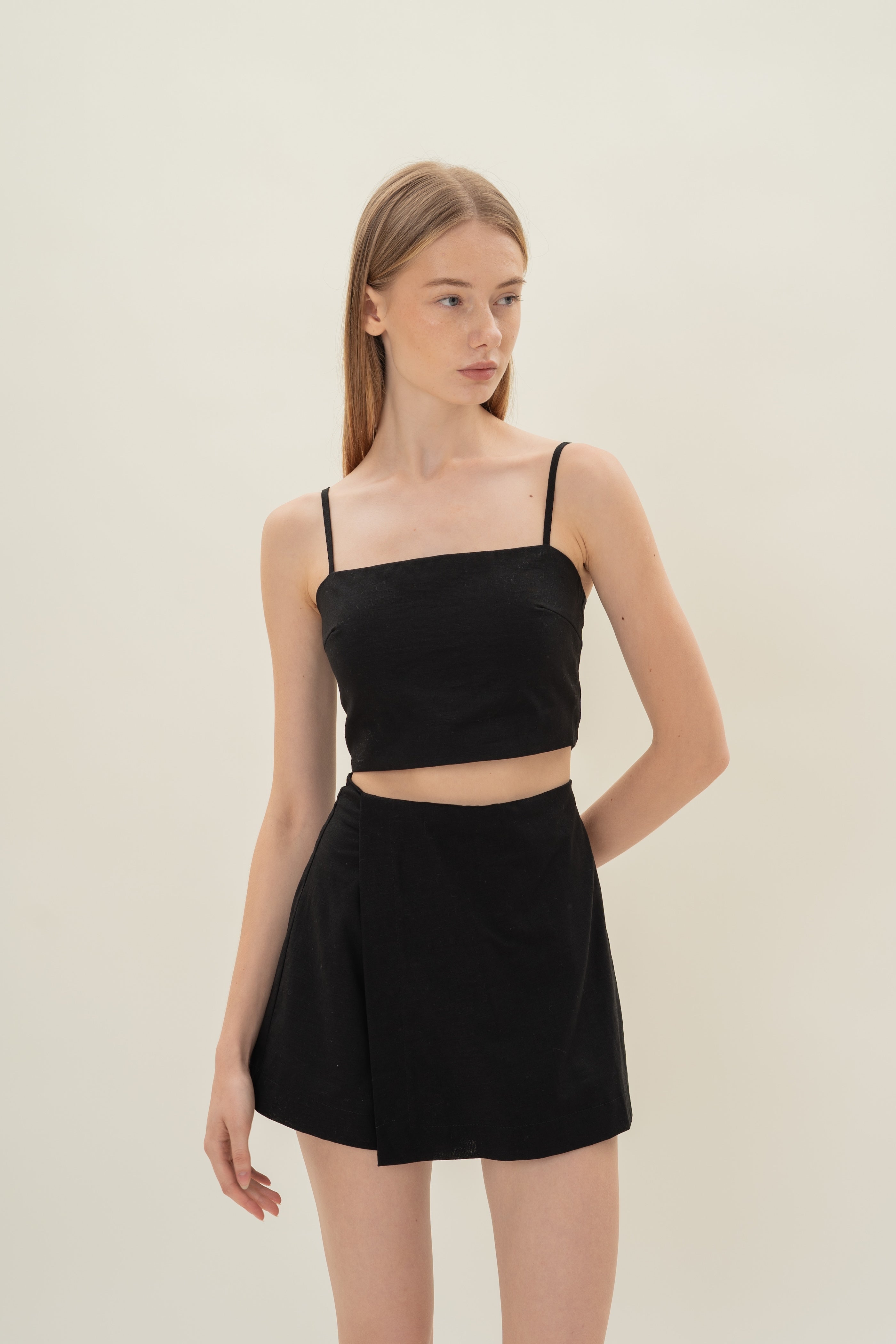 Wrap Skort in Black