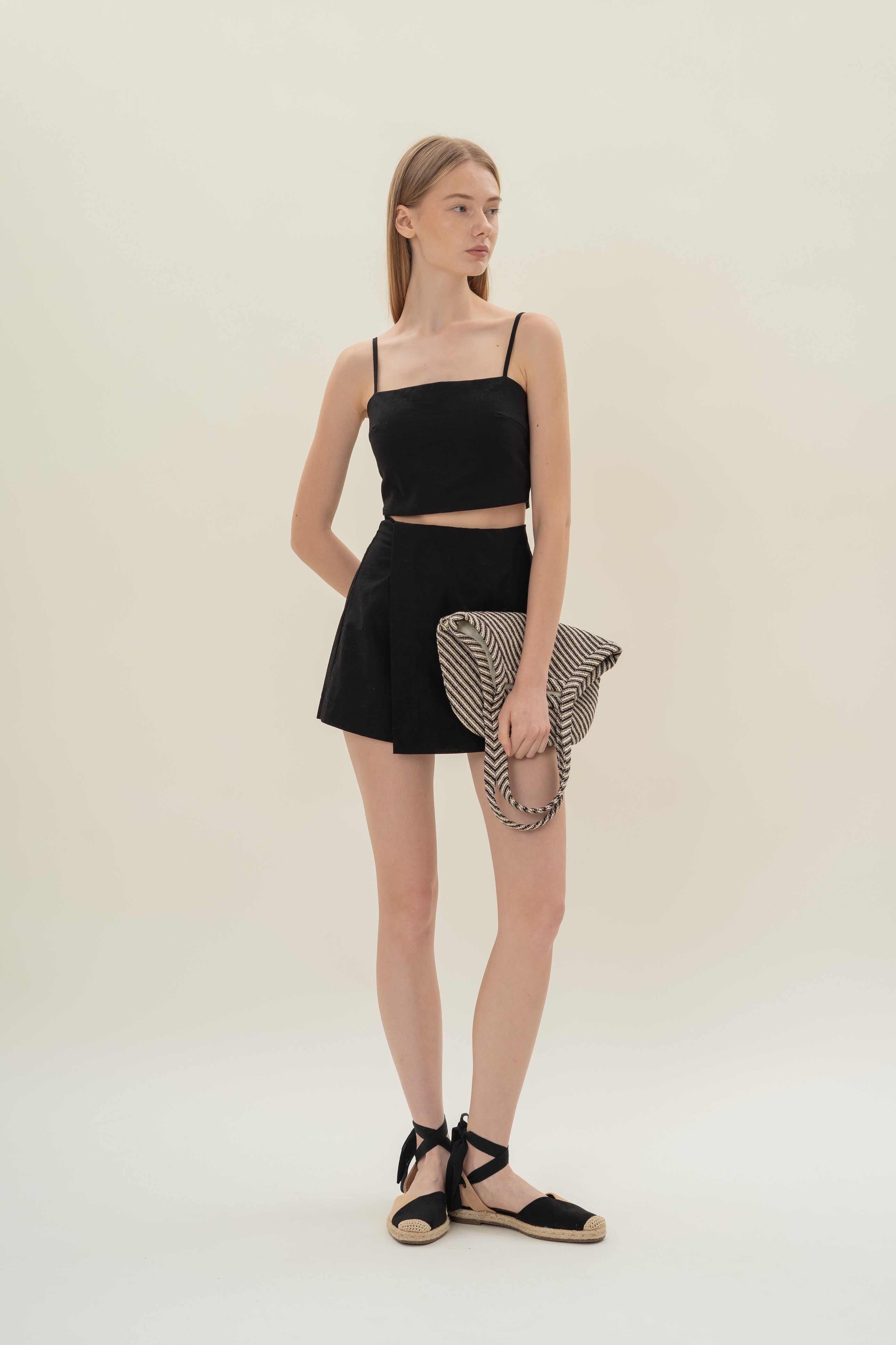 Wrap Skort in Black