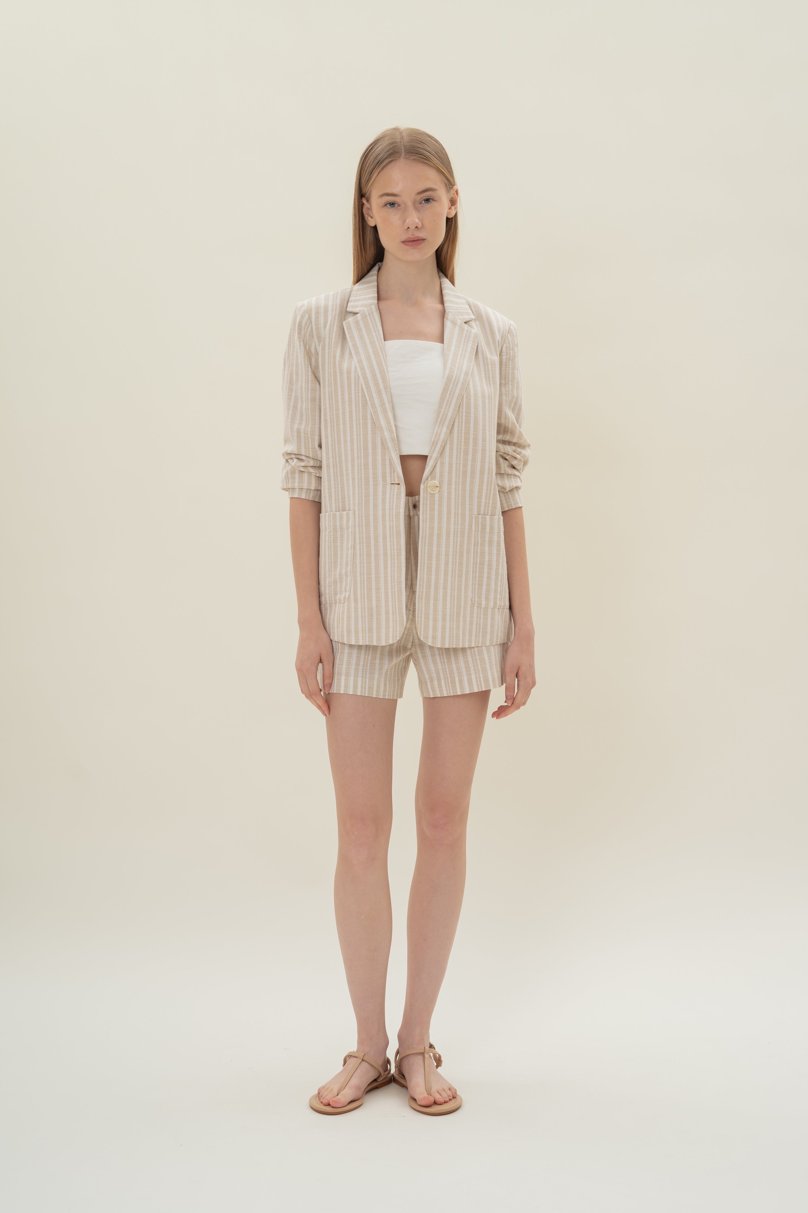 Relaxed Blazer in Oasis Stripes