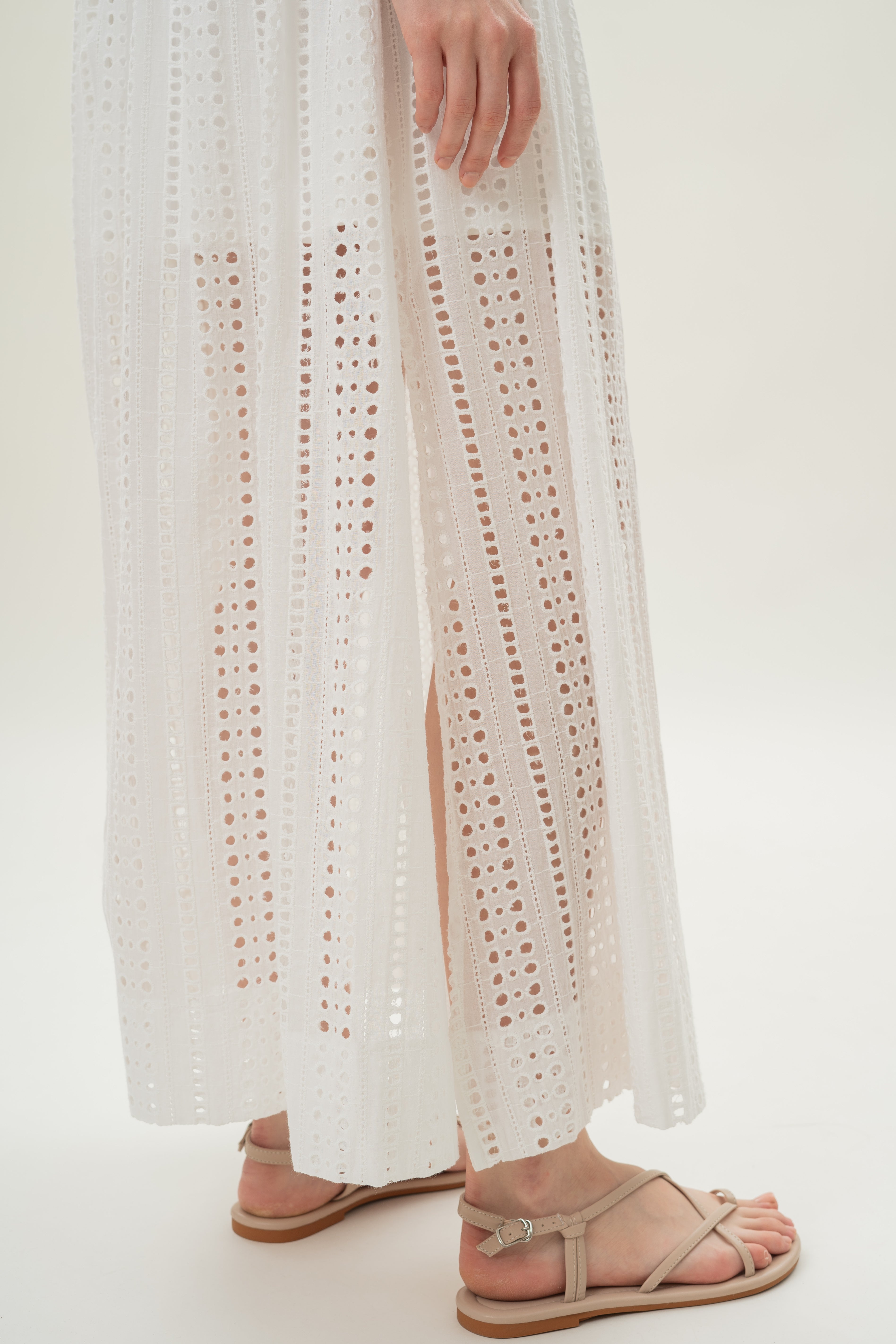 Broderie Anglaise Padded Tiered in White