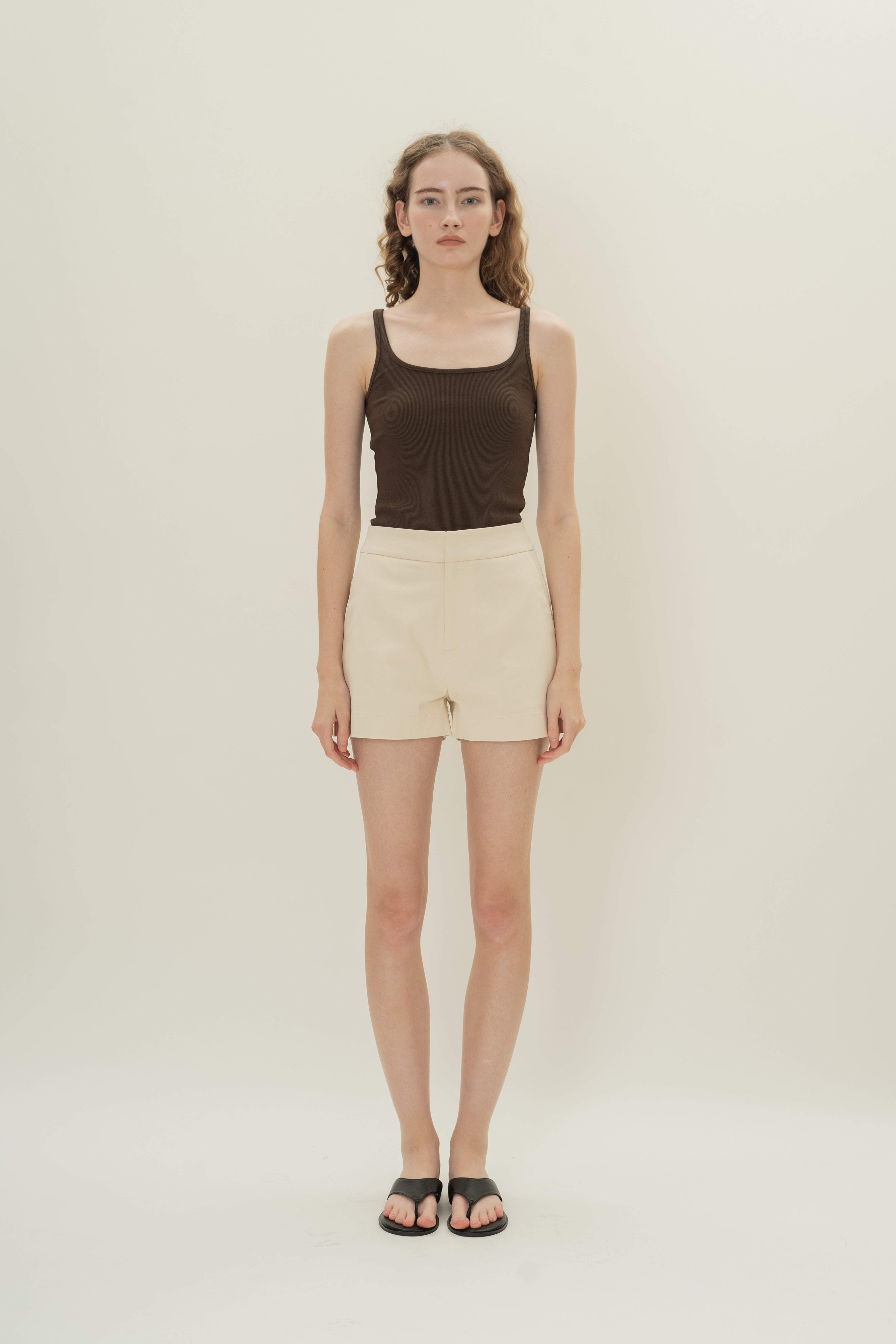 Classic Cotton Shorts in Ecru