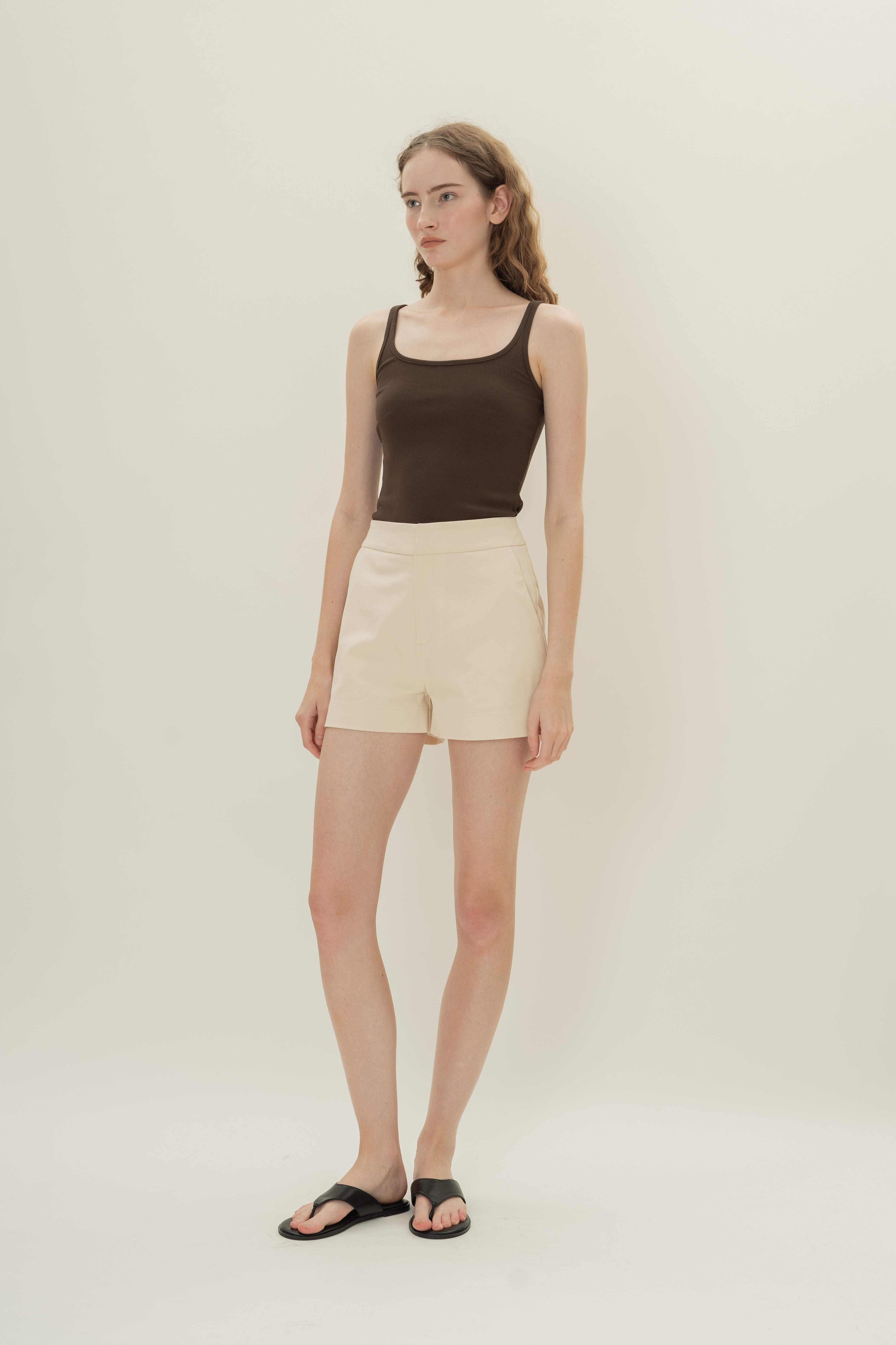 Classic Cotton Shorts in Ecru