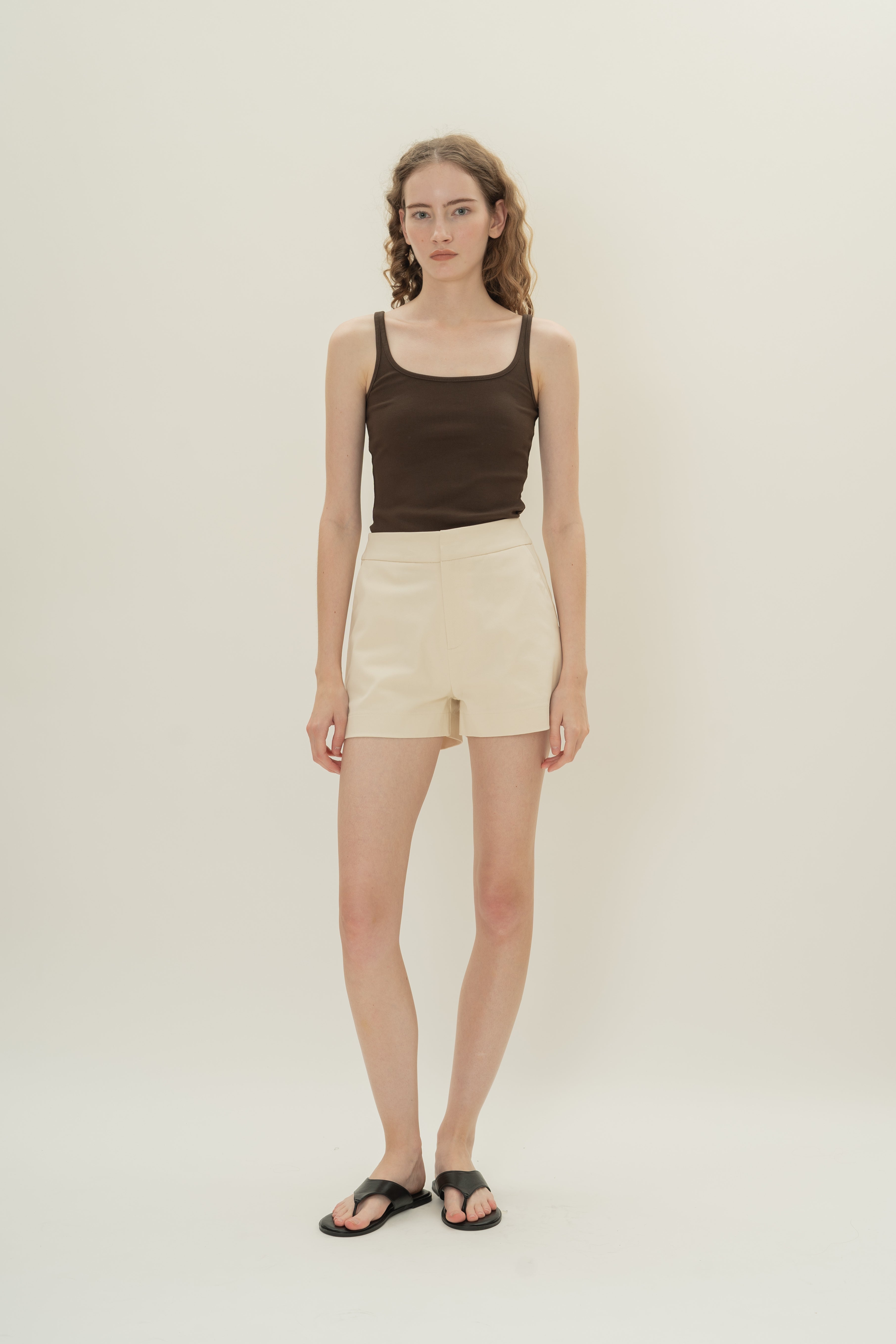 Classic Cotton Shorts in Ecru