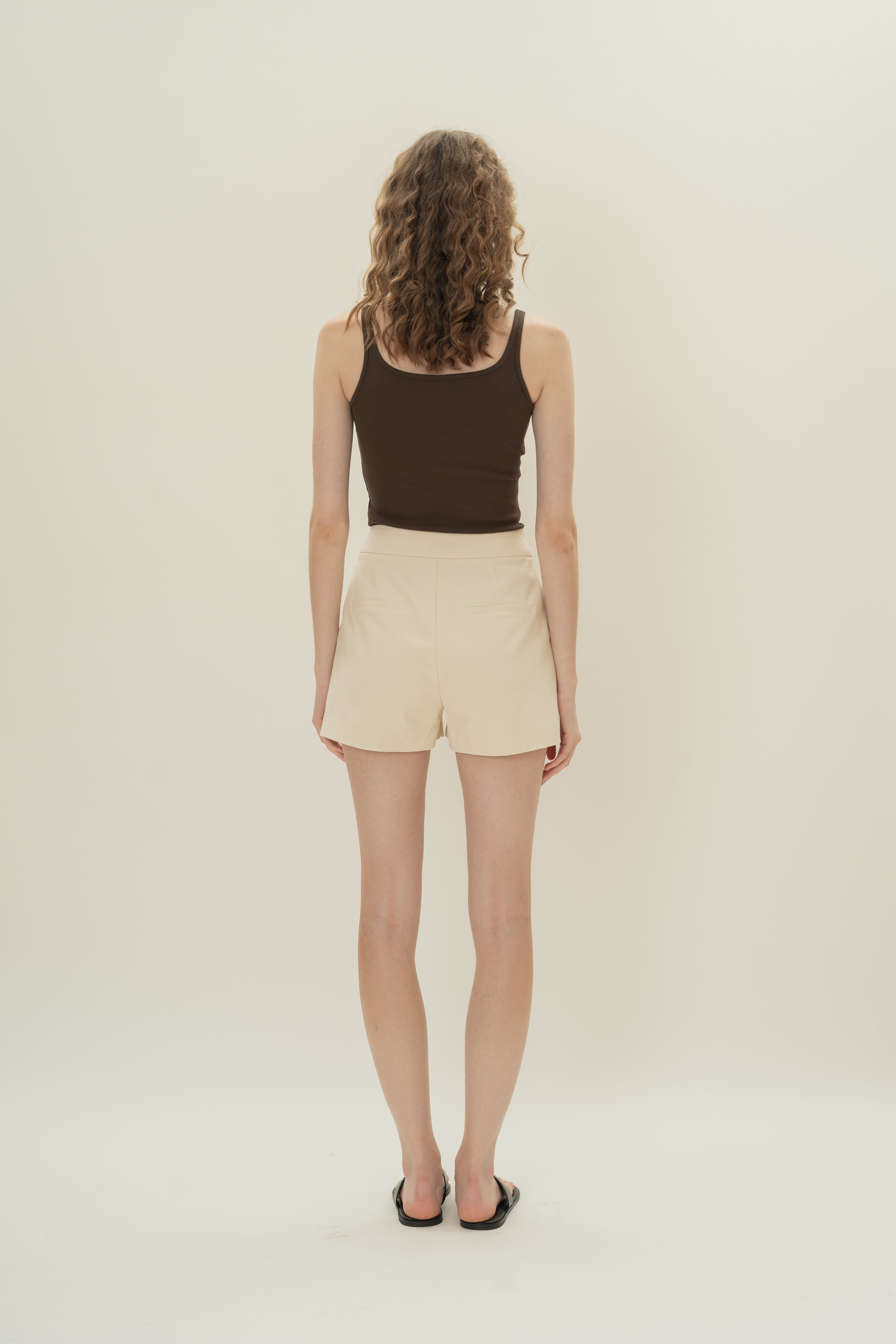 Classic Cotton Shorts in Ecru