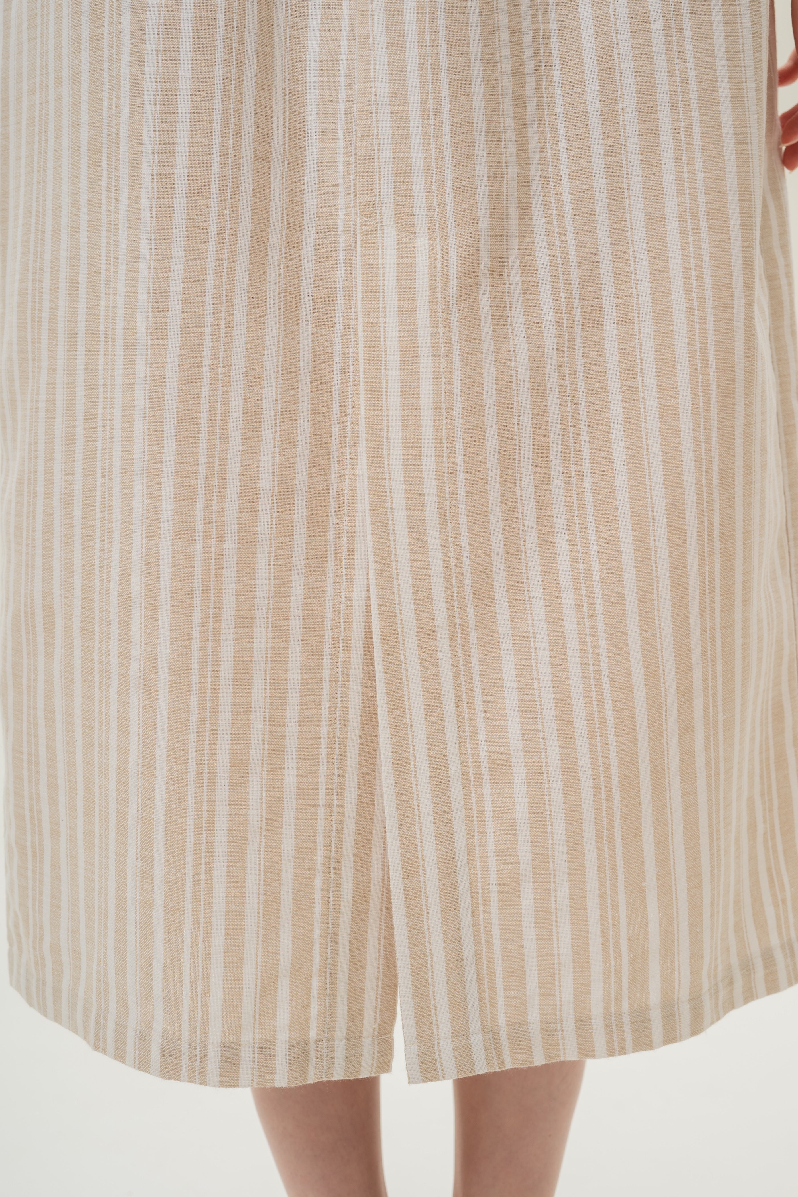 Midi Straight Skirt in Oasis Stripes