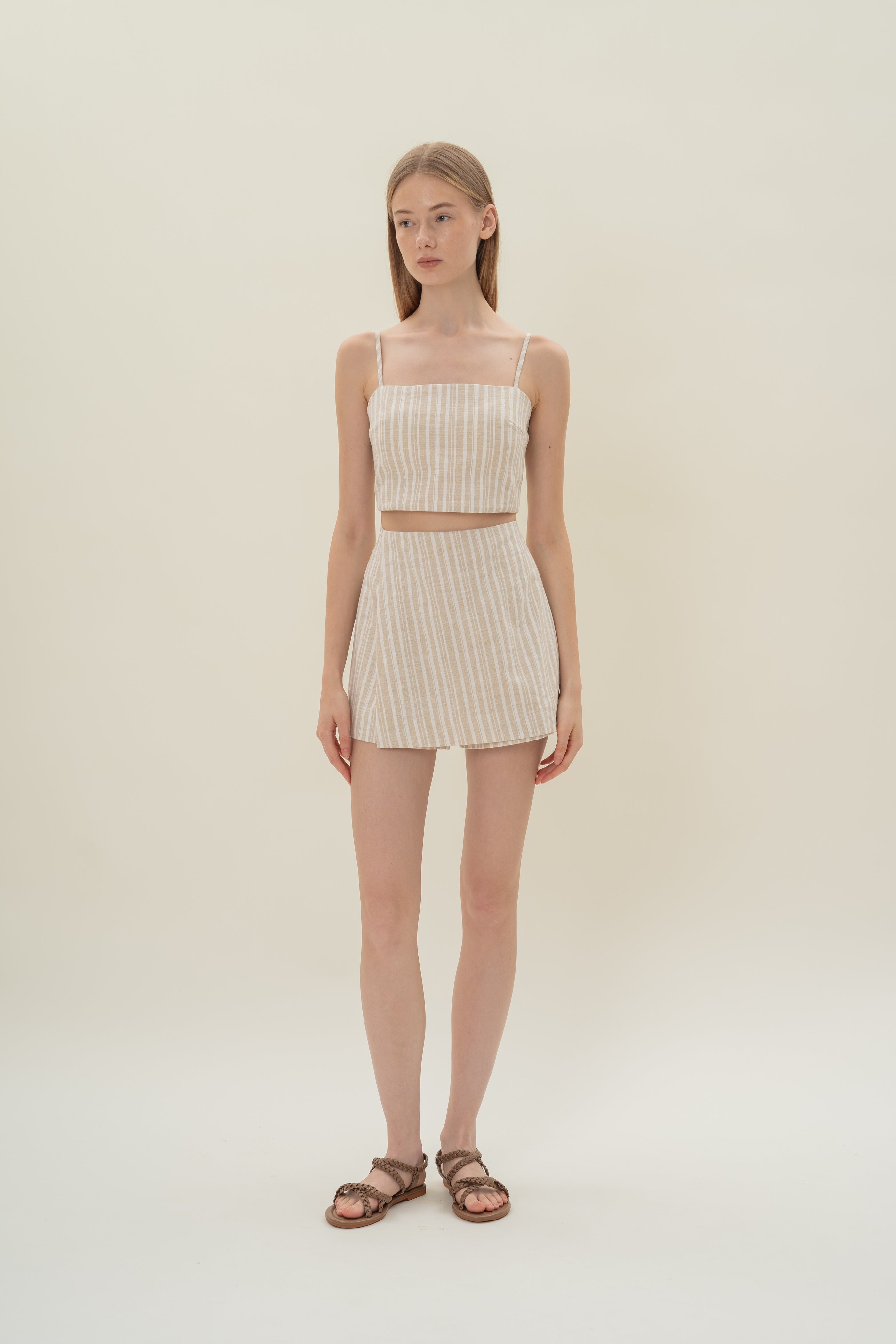 Wrap Skort in Oasis Stripes