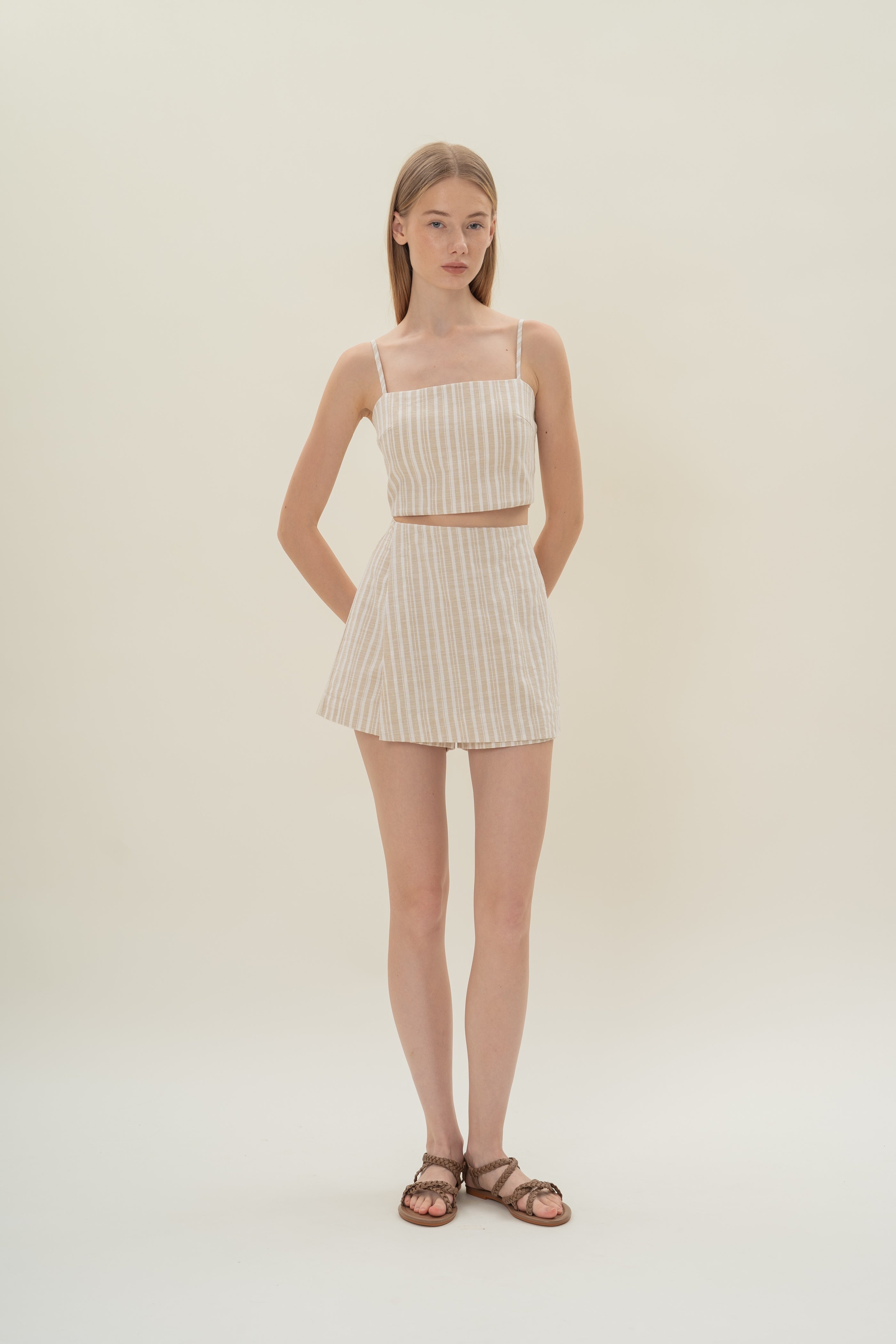 Wrap Skort in Oasis Stripes