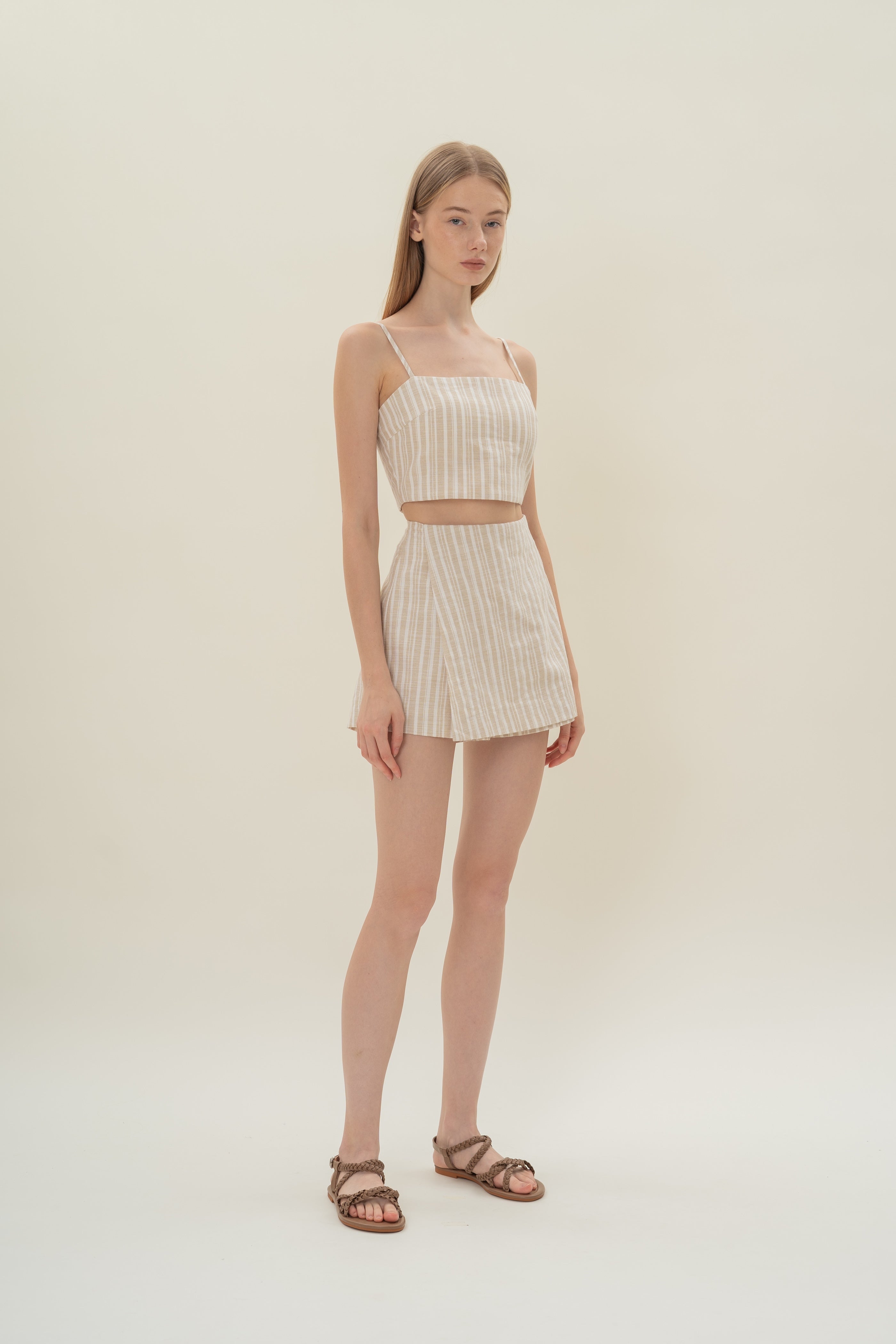 Wrap Skort in Oasis Stripes