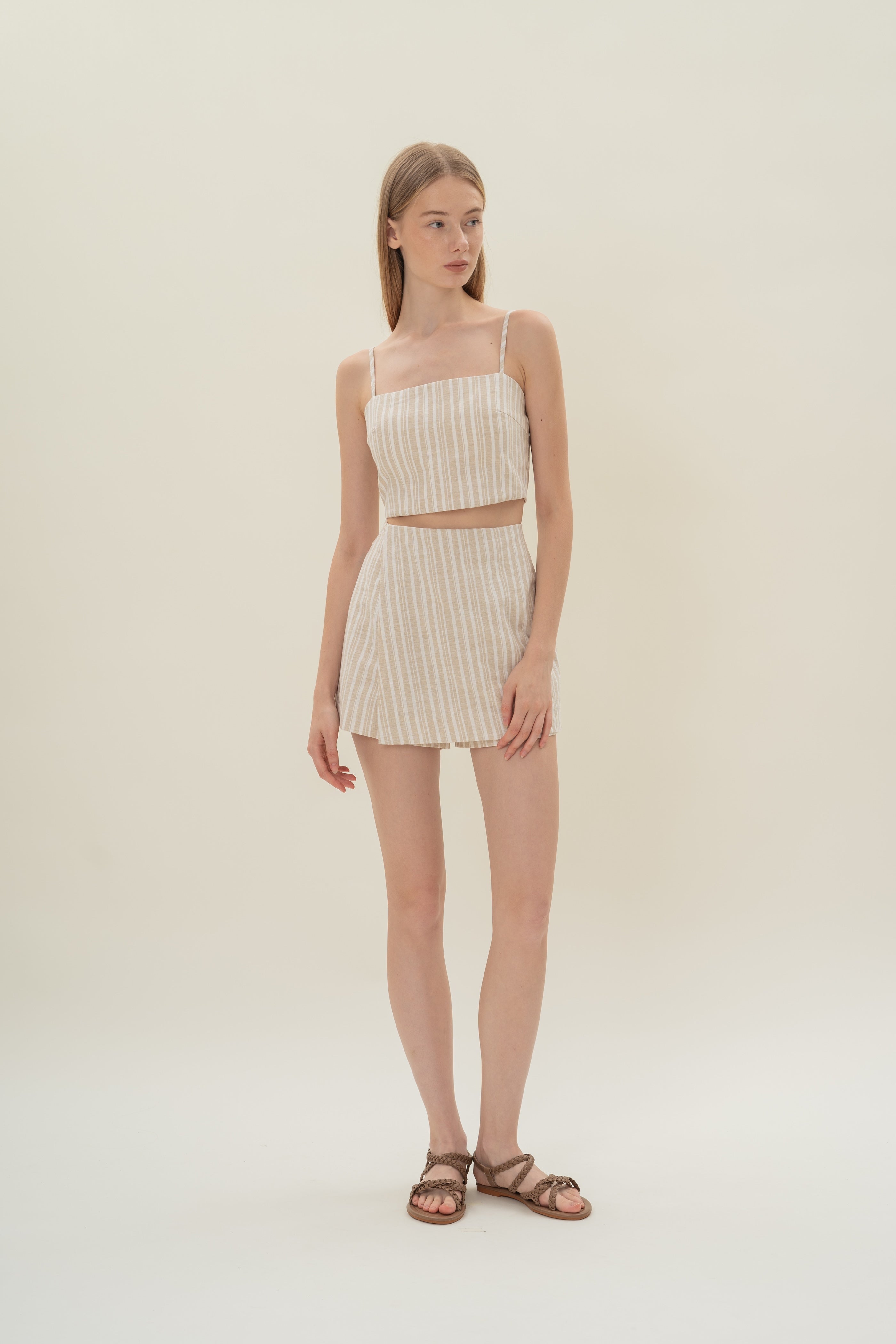 Wrap Skort in Oasis Stripes
