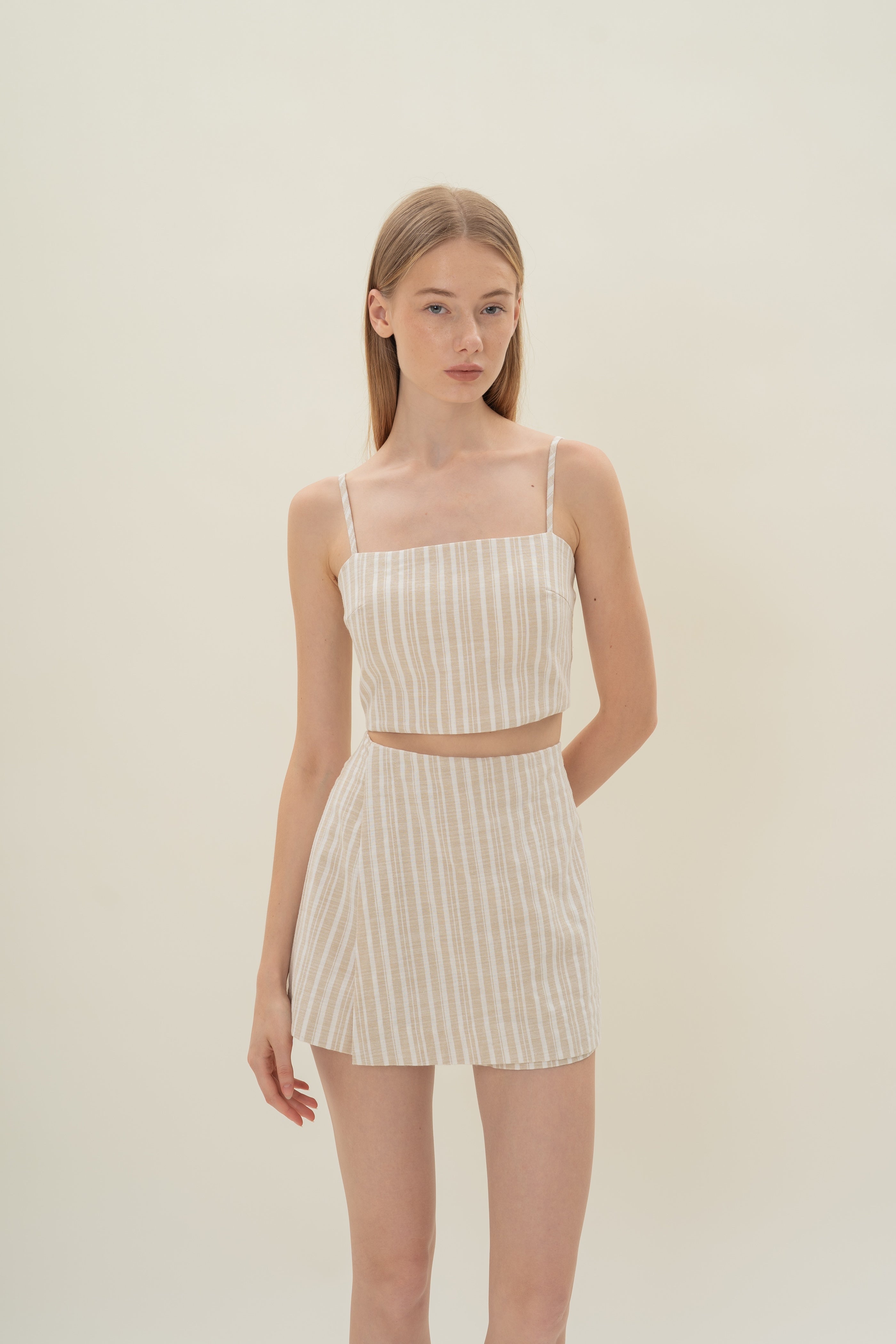 Wrap Skort in Oasis Stripes