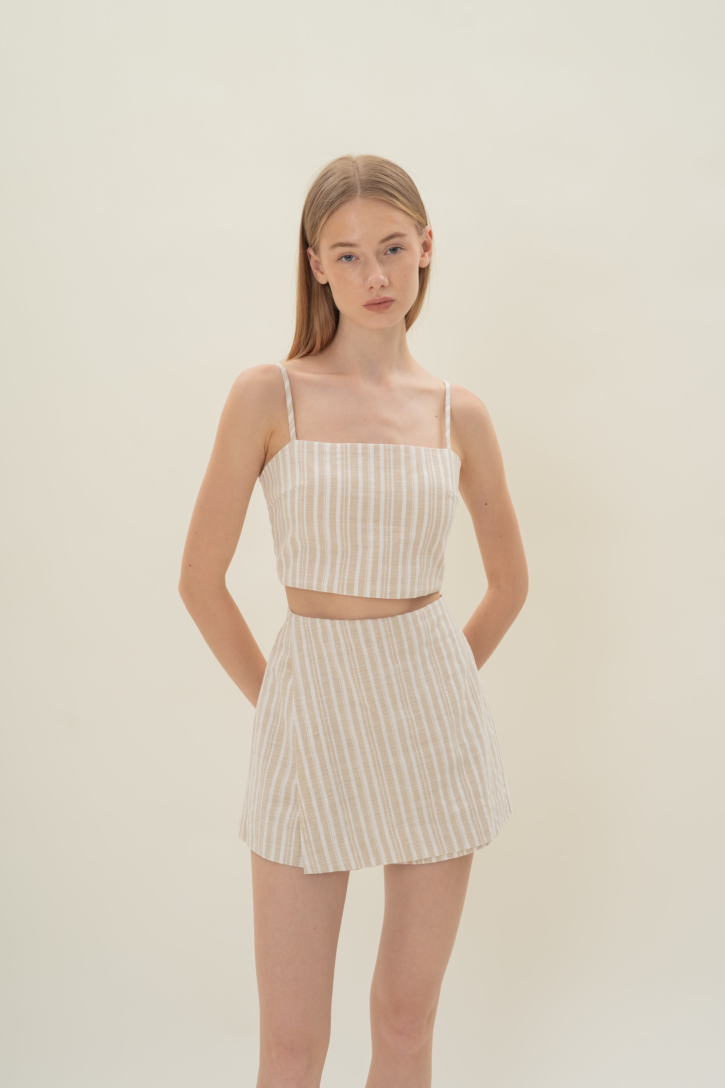 Wrap Skort in Oasis Stripes