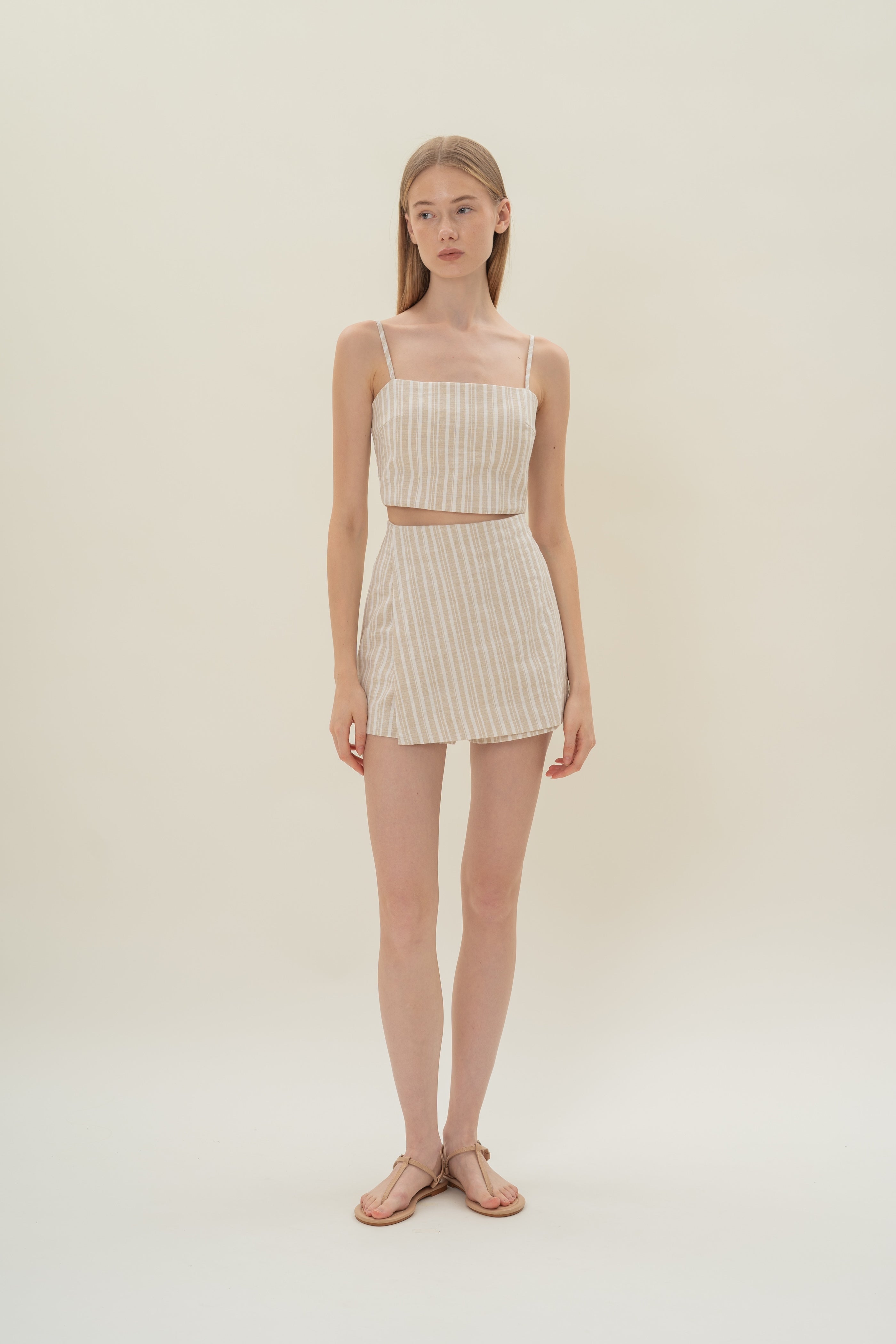 Wrap Skort in Oasis Stripes