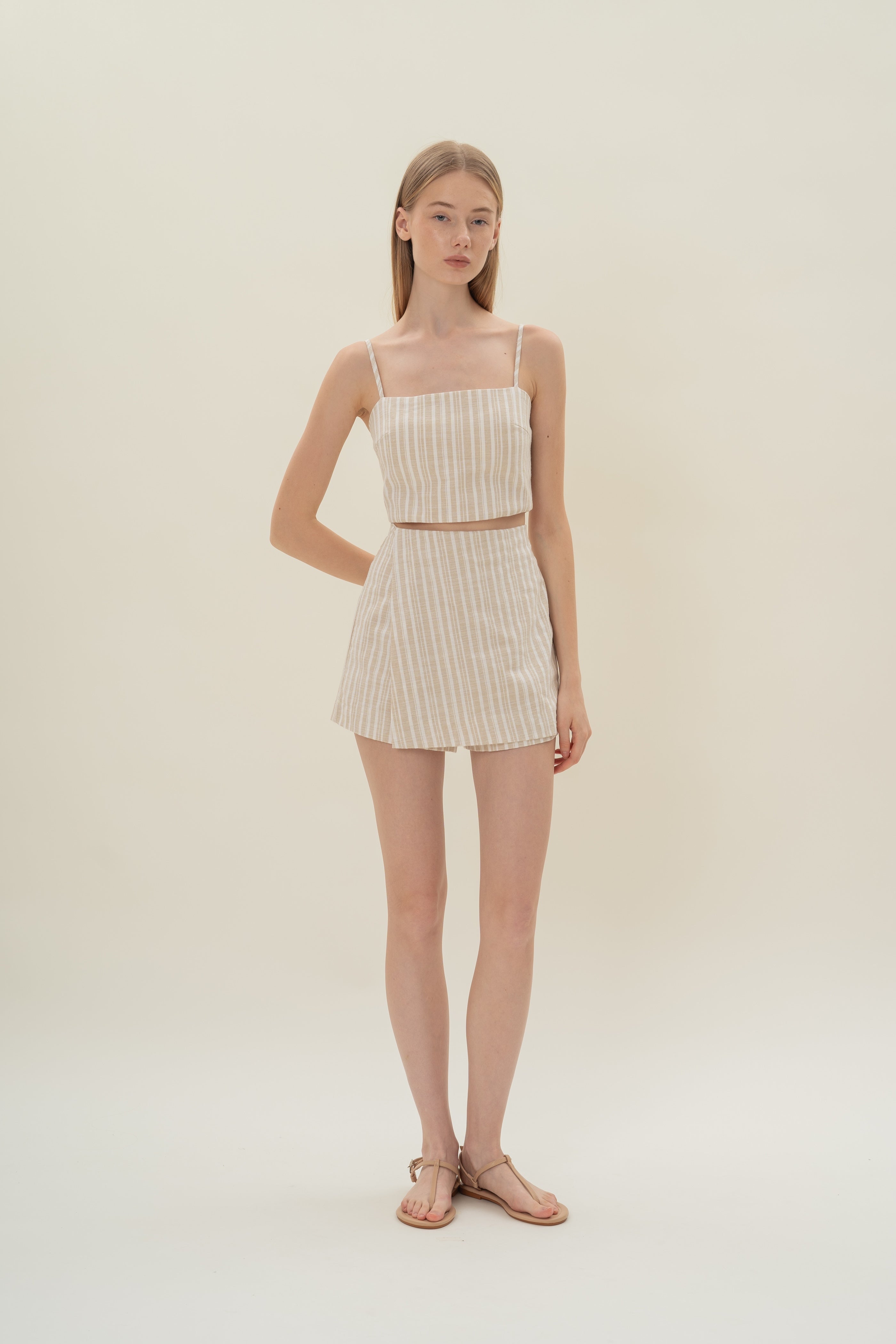 Wrap Skort in Oasis Stripes