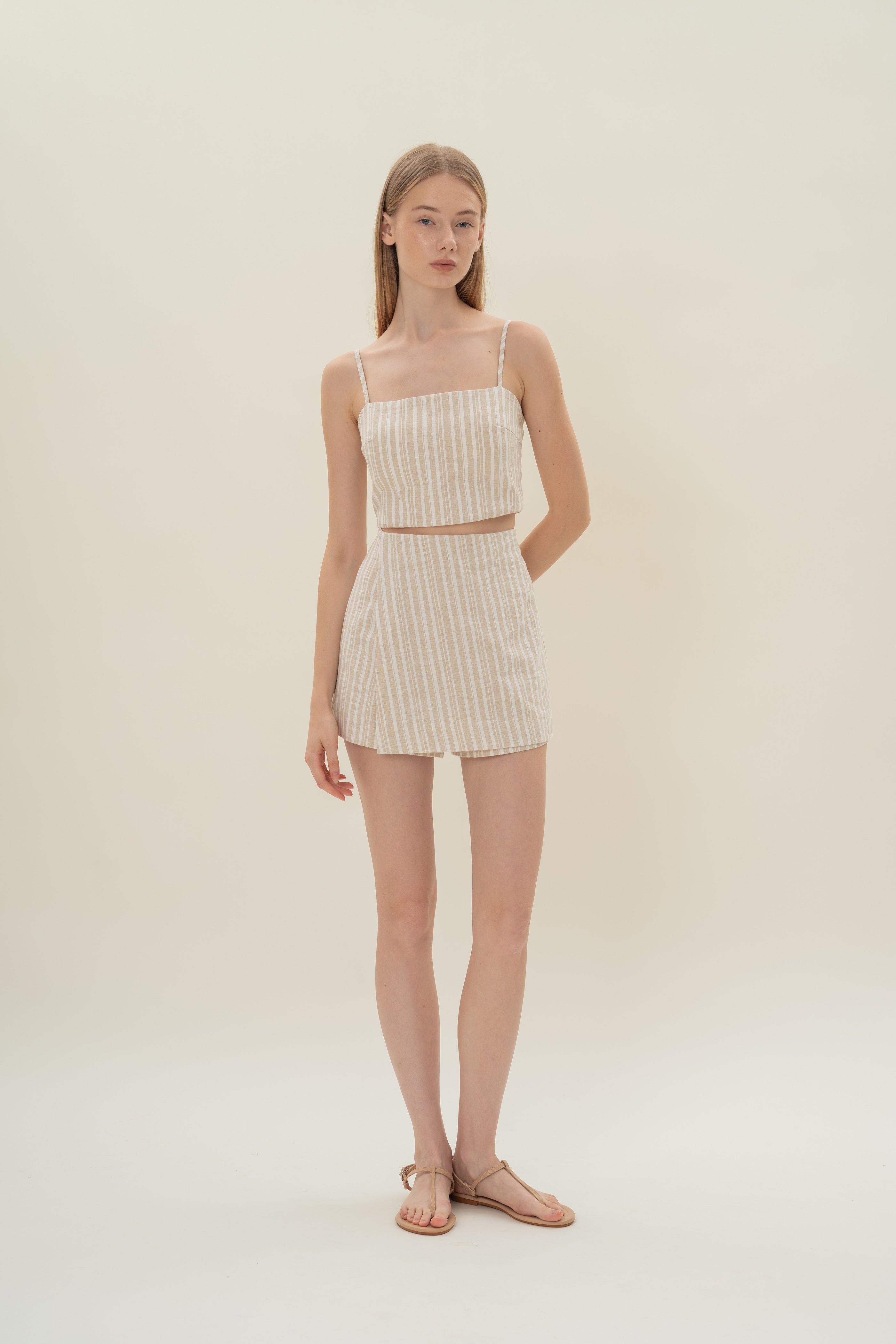 Wrap Skort in Oasis Stripes