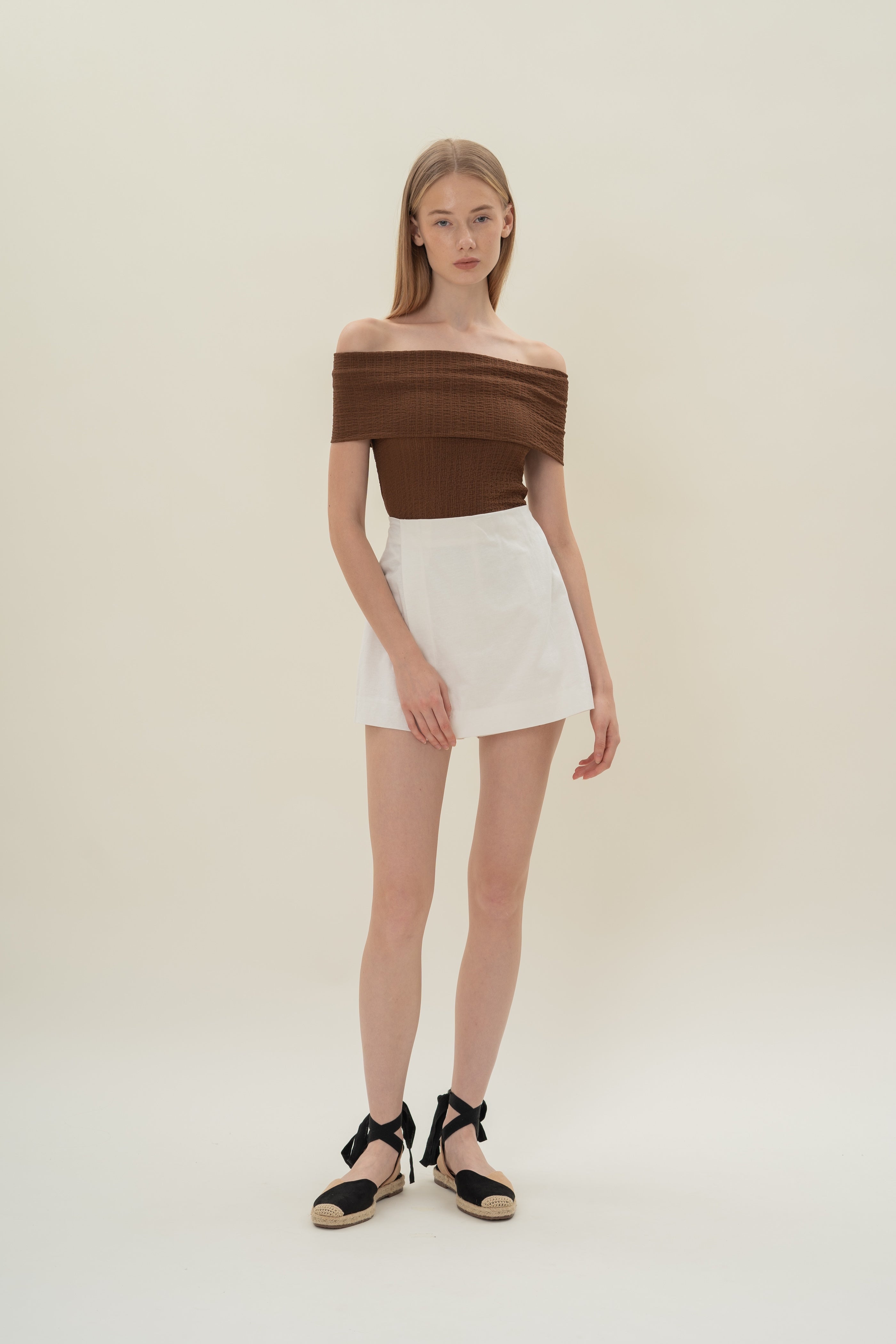 Wrap Skort in White