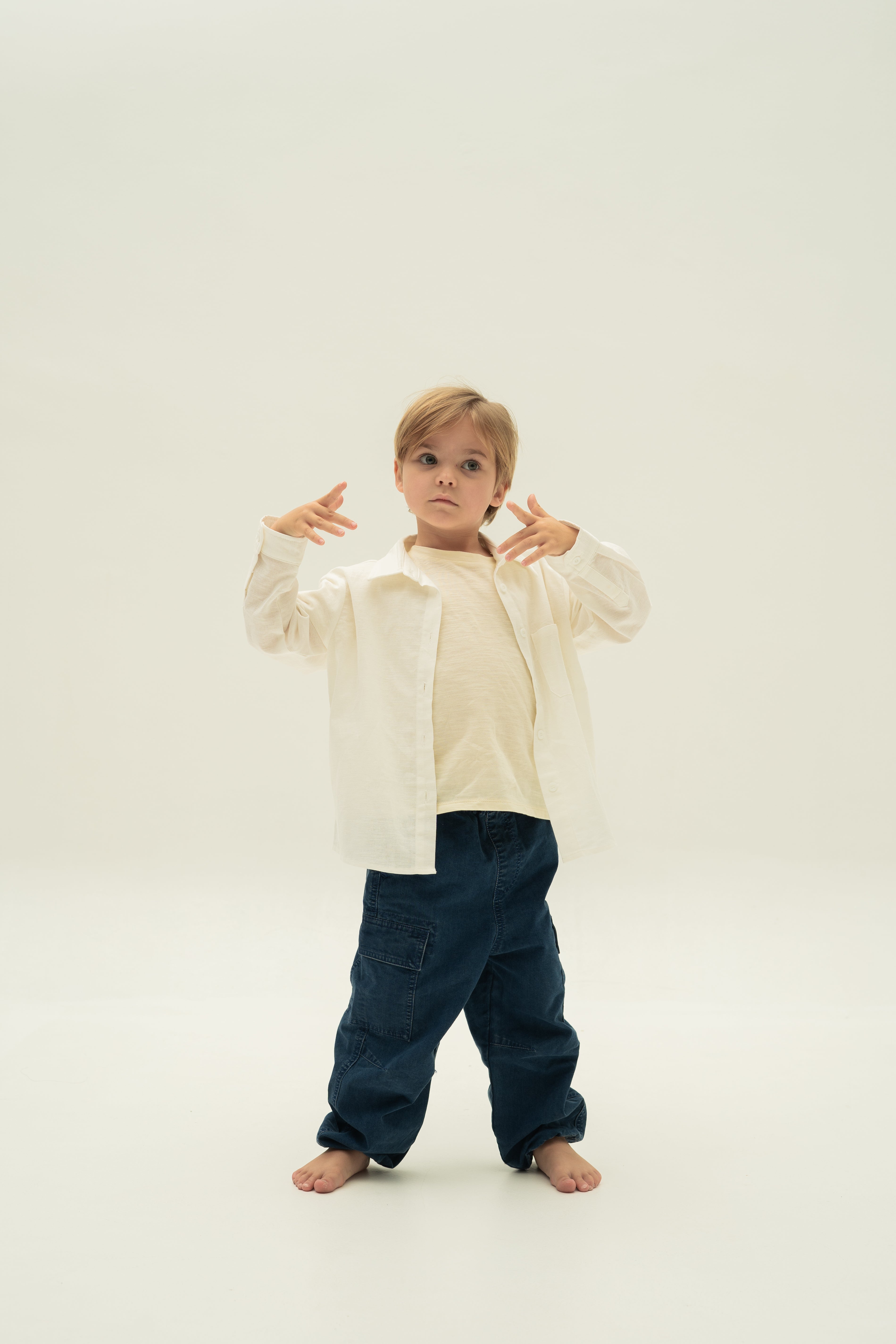 Mini Boy's Long Sleeved Shirt in White