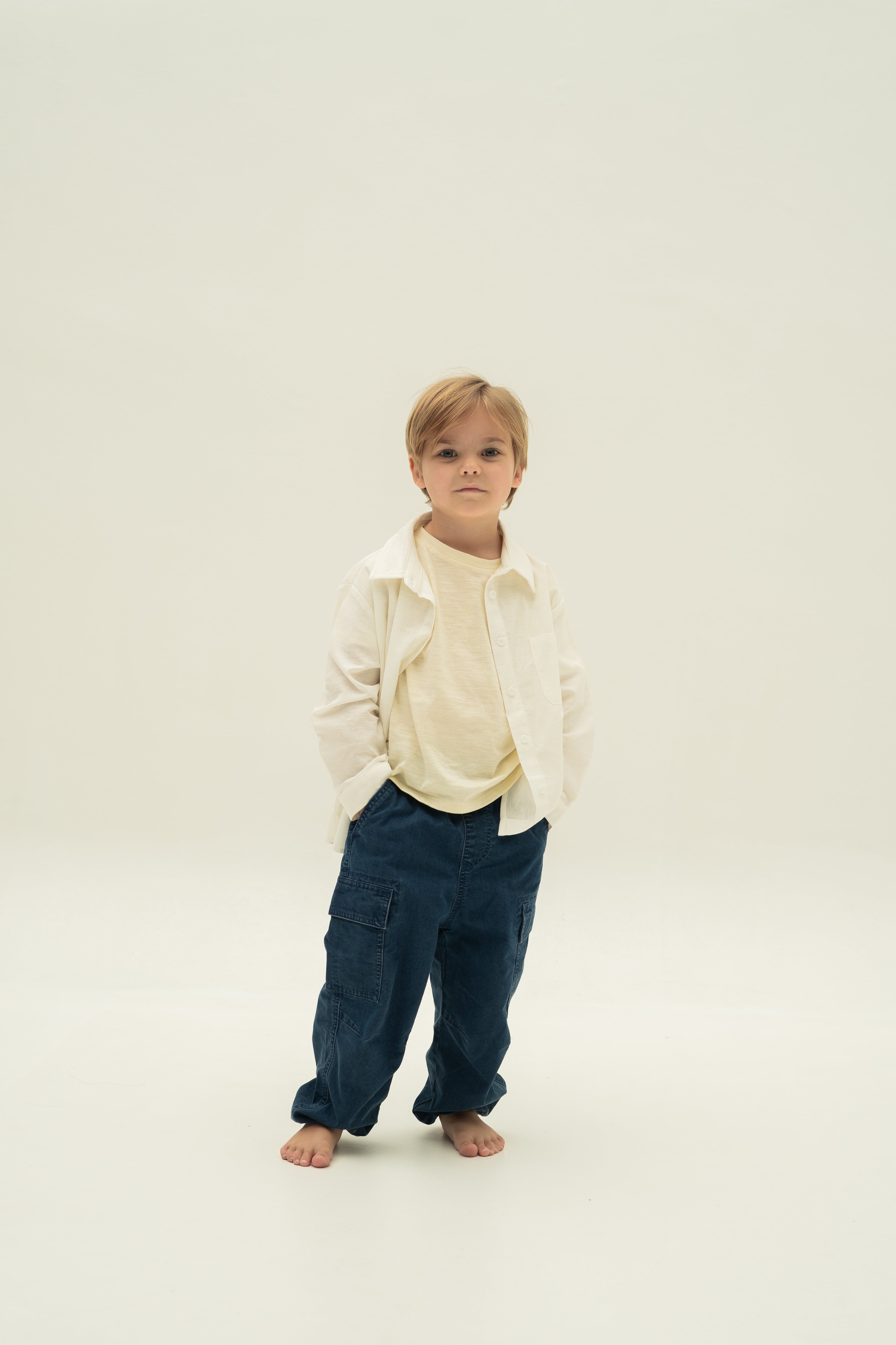 Mini Boy's Long Sleeved Shirt in White
