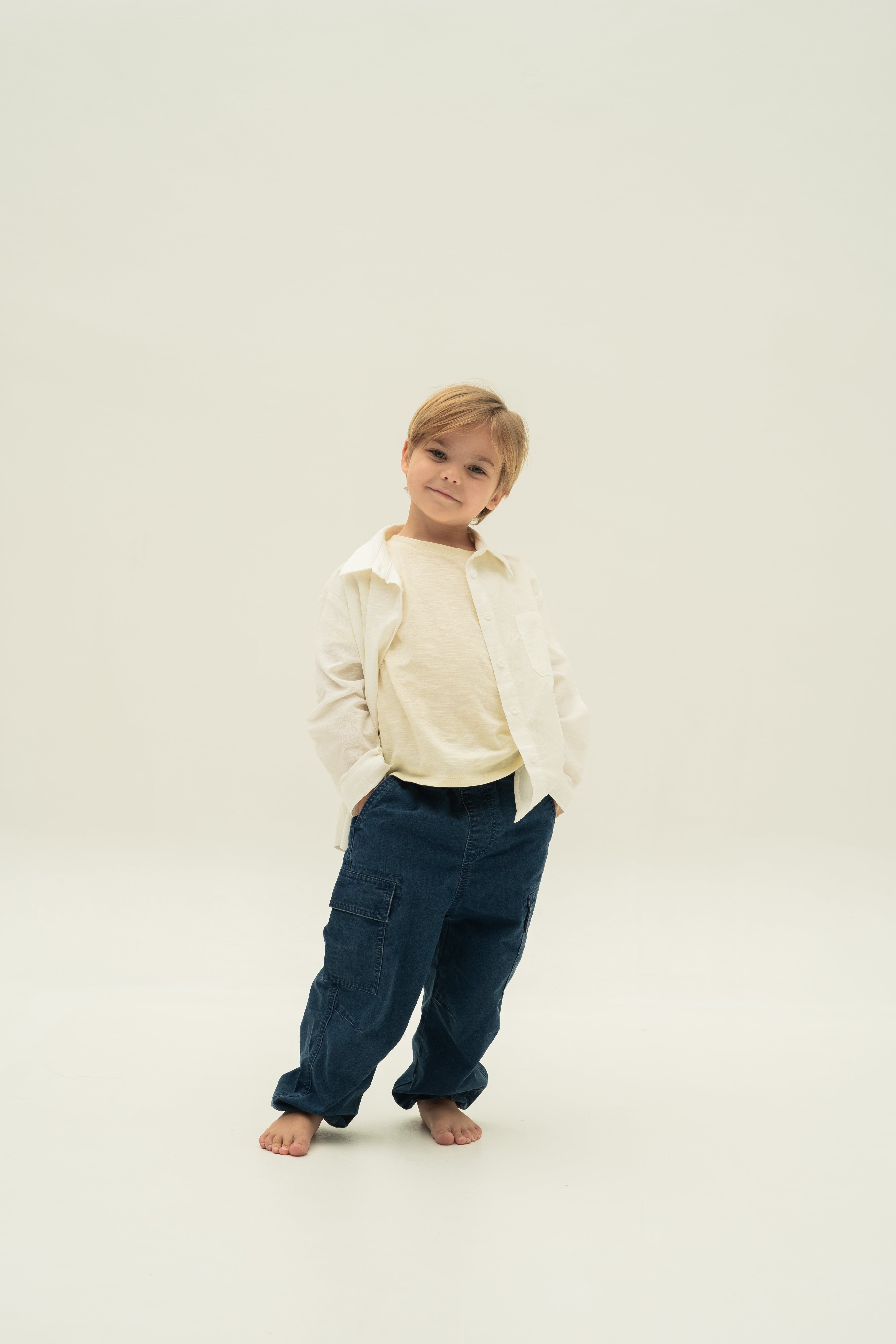 Mini Boy's Long Sleeved Shirt in White