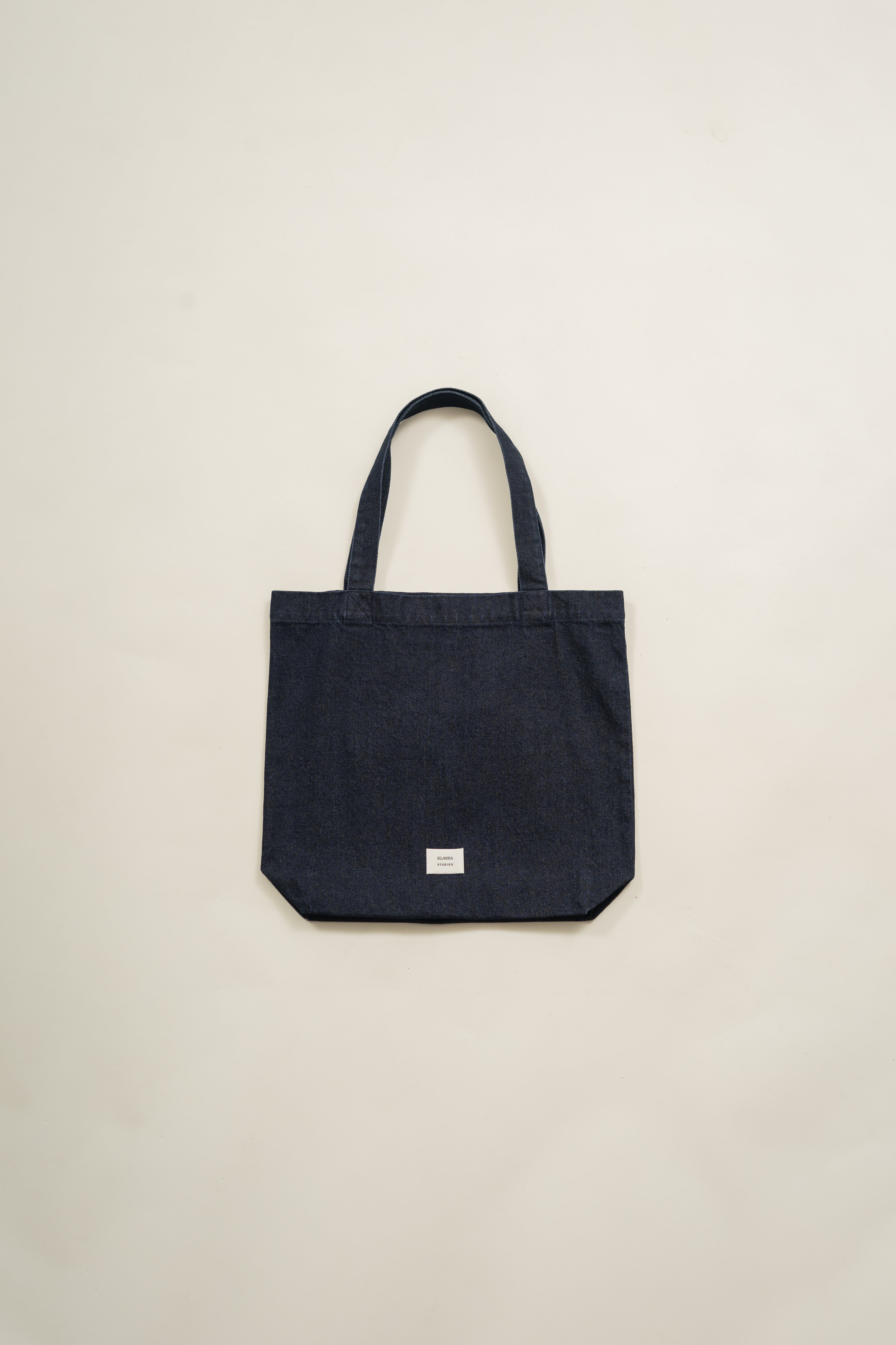 Denim Shopper Tote Bag in Dark Wash