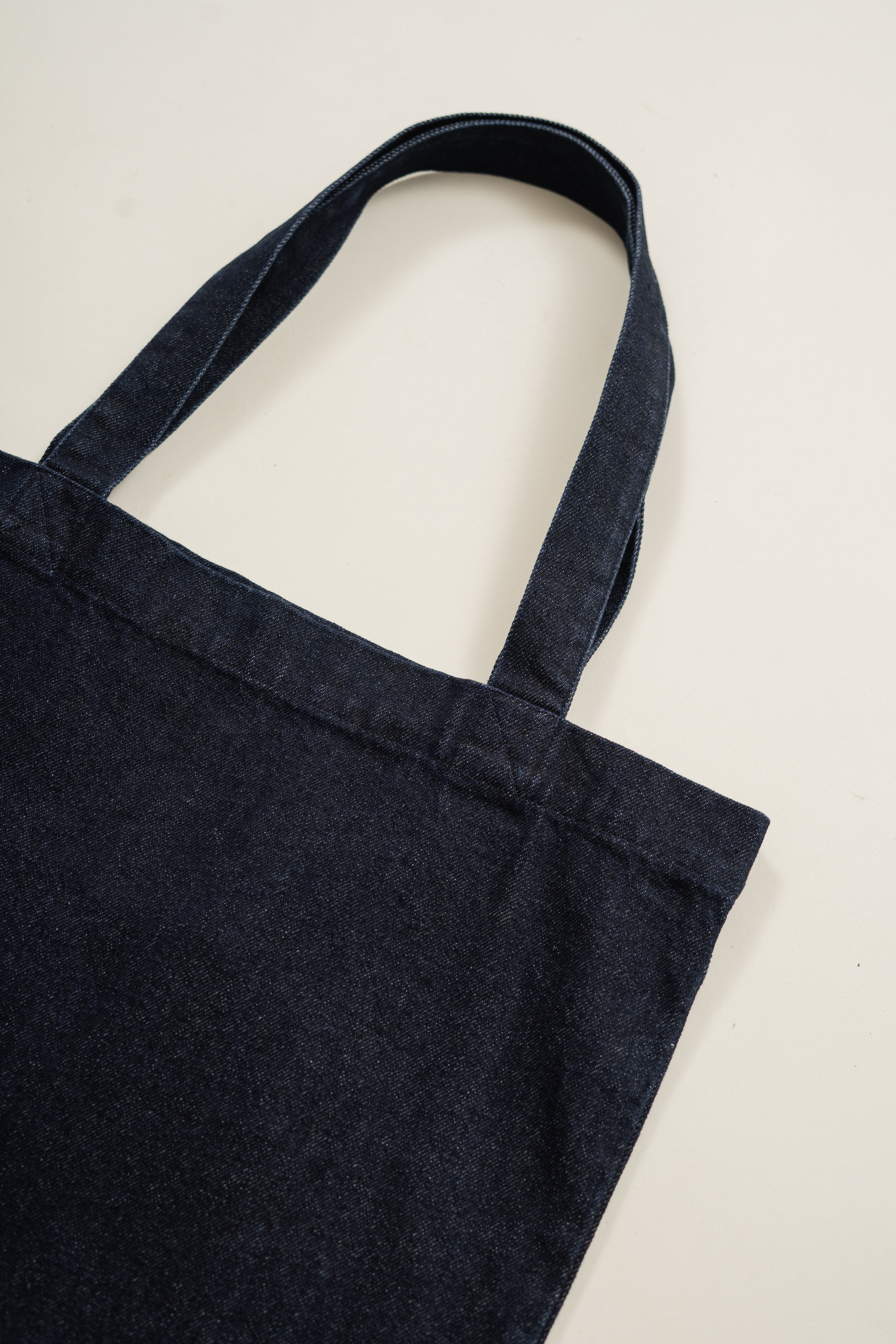 Denim Shopper Tote Bag in Dark Wash