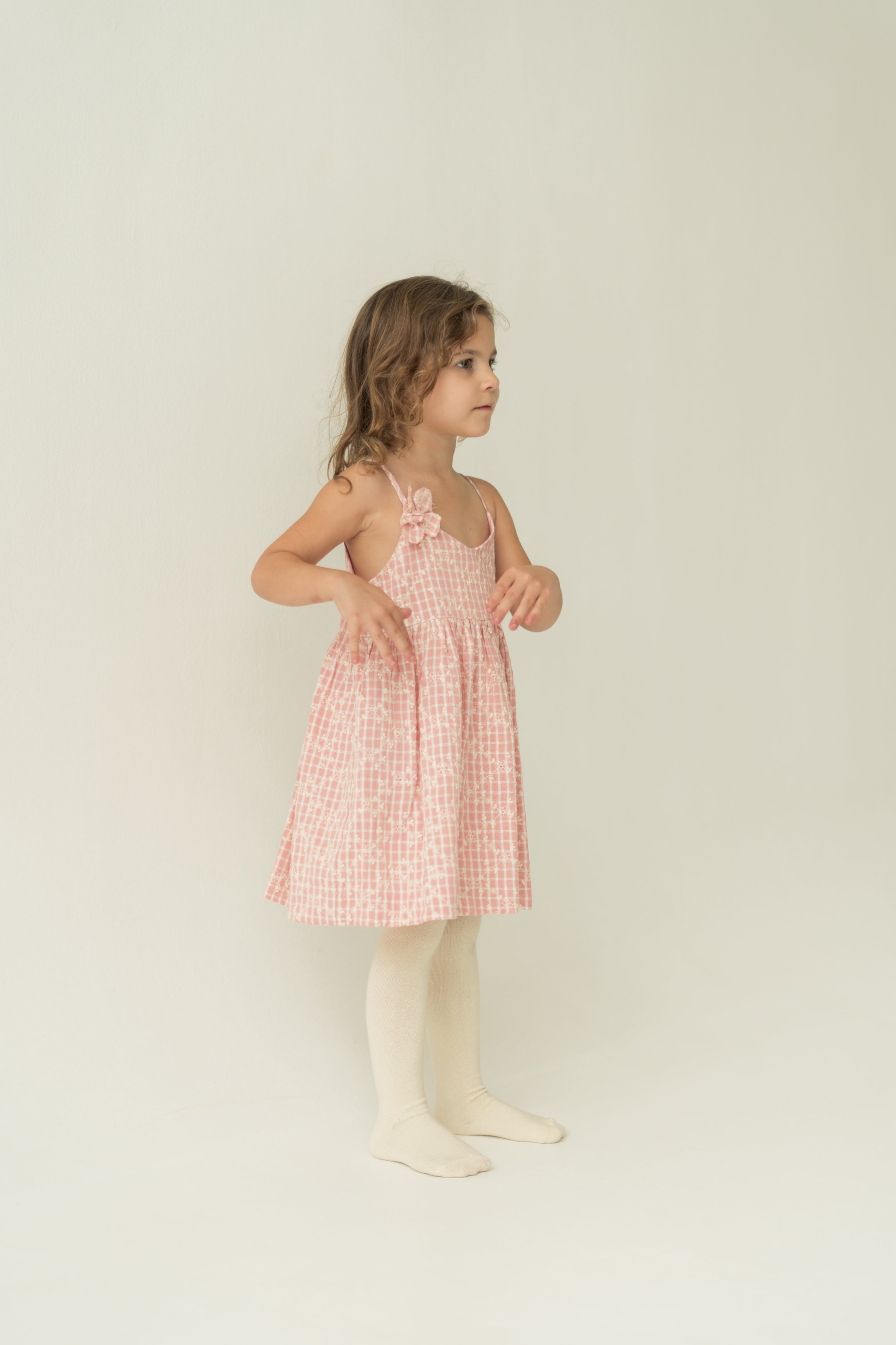 Mini Sleeveless Dress With Detachable Florals in Pink