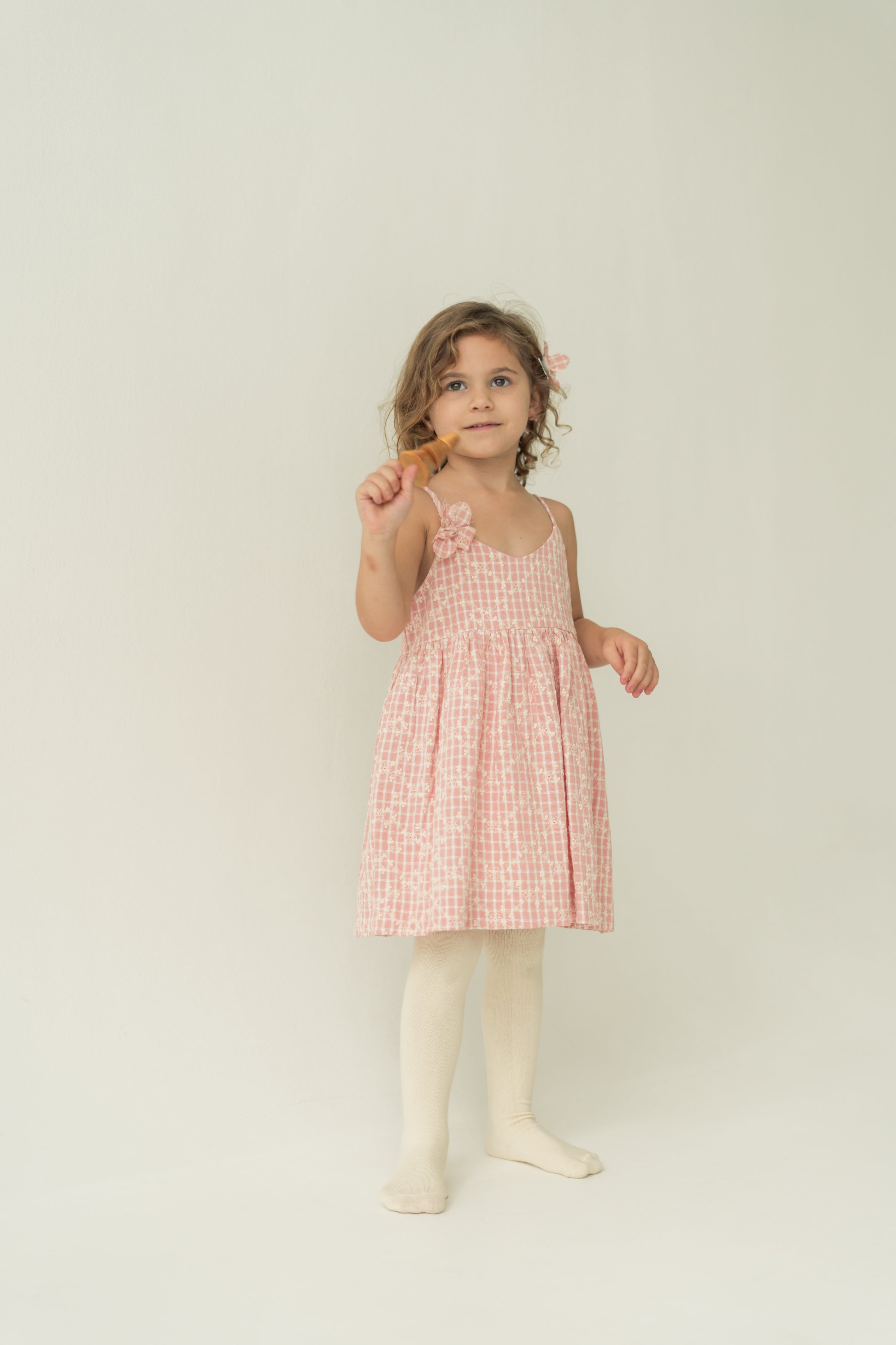 Mini Sleeveless Dress With Detachable Florals in Pink