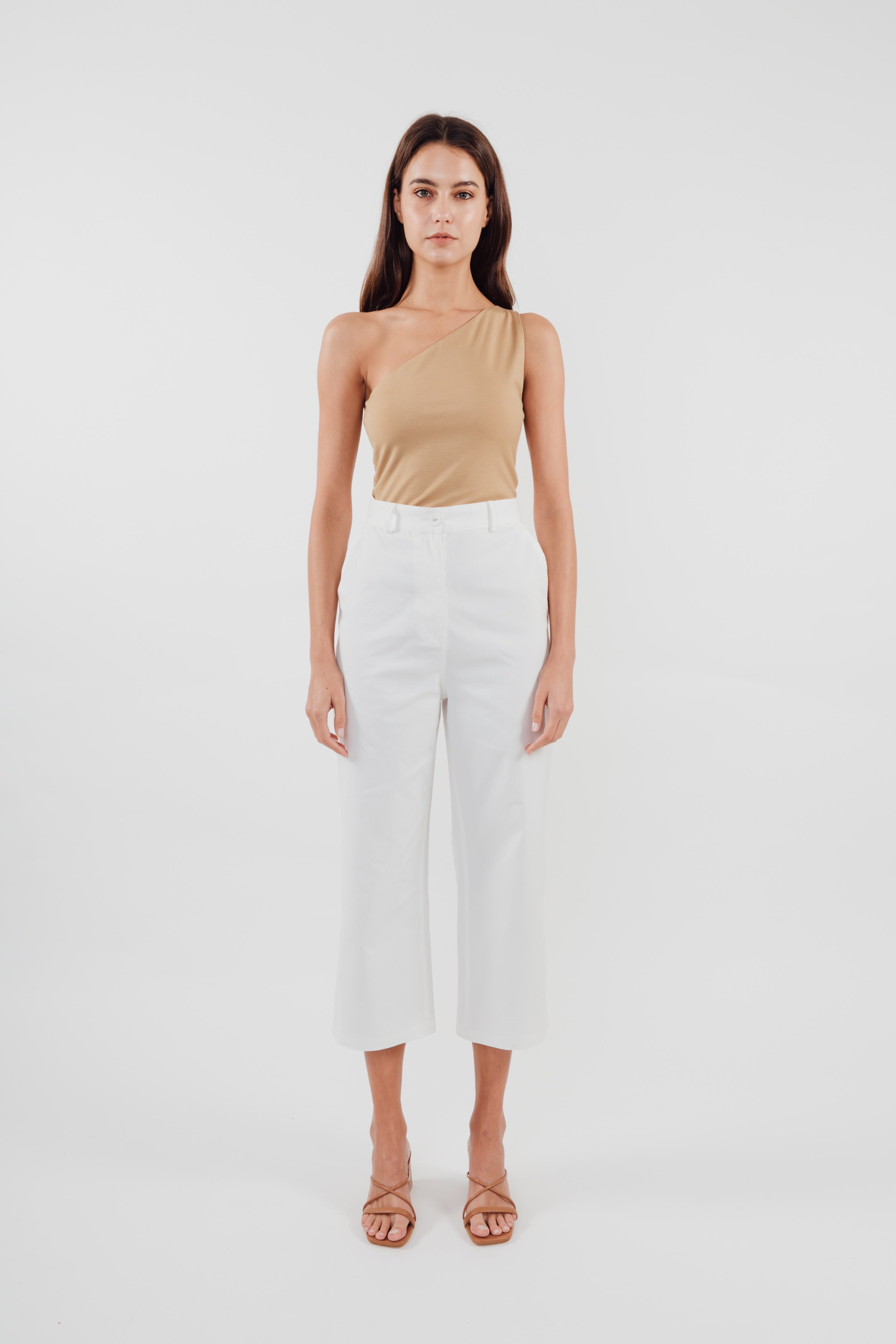 Sleeveless Toga Top in Camel (Sale)
