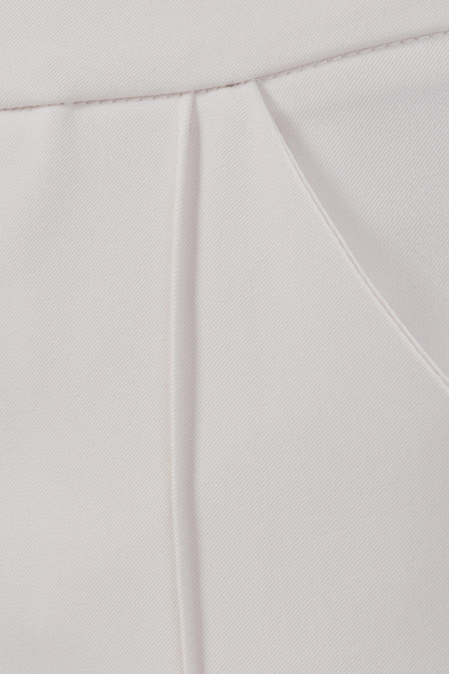 High Waisted Cropped Trousers in Cream (Sale)