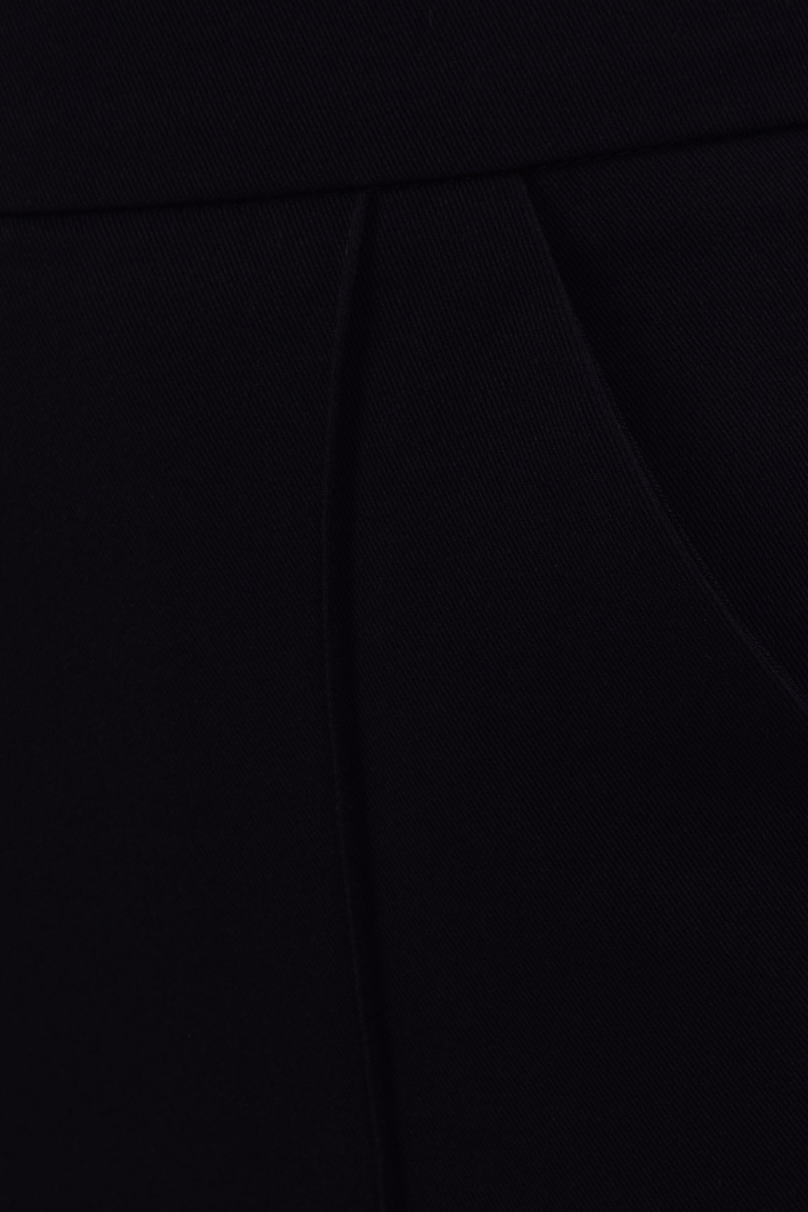 High Waisted Cropped Trousers in Black