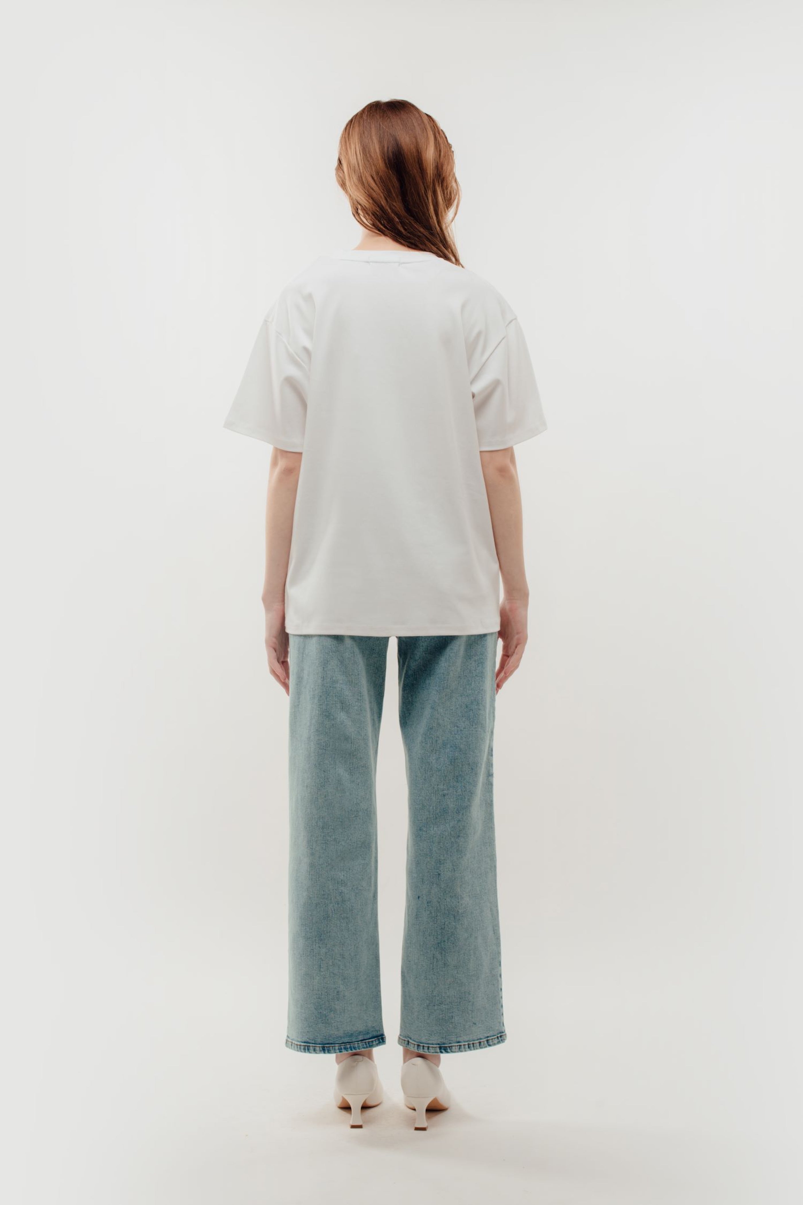 Oversized Cotton Tee in White (Sale)