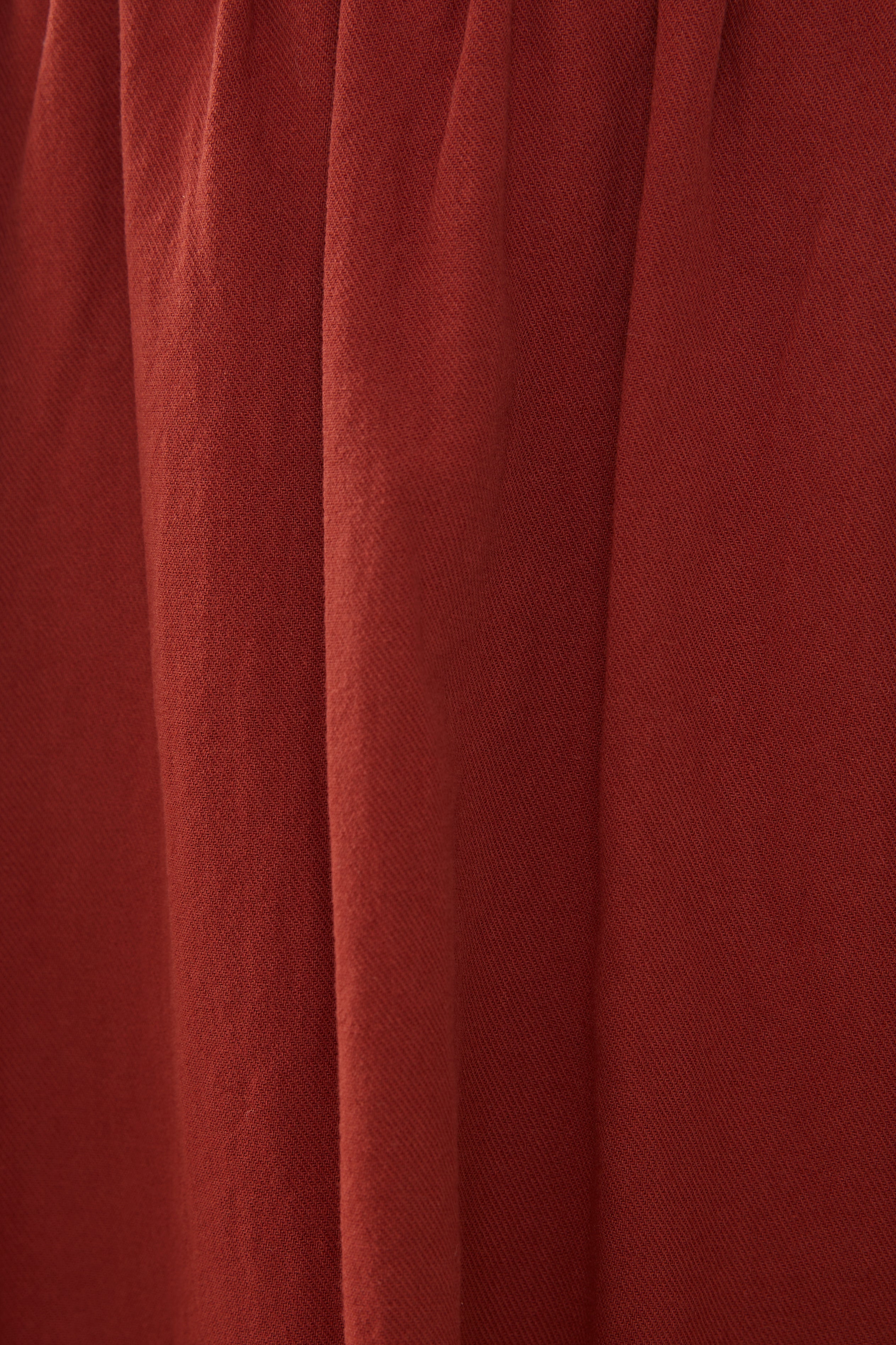 Bustier Gathered Midi Dress in Sienna