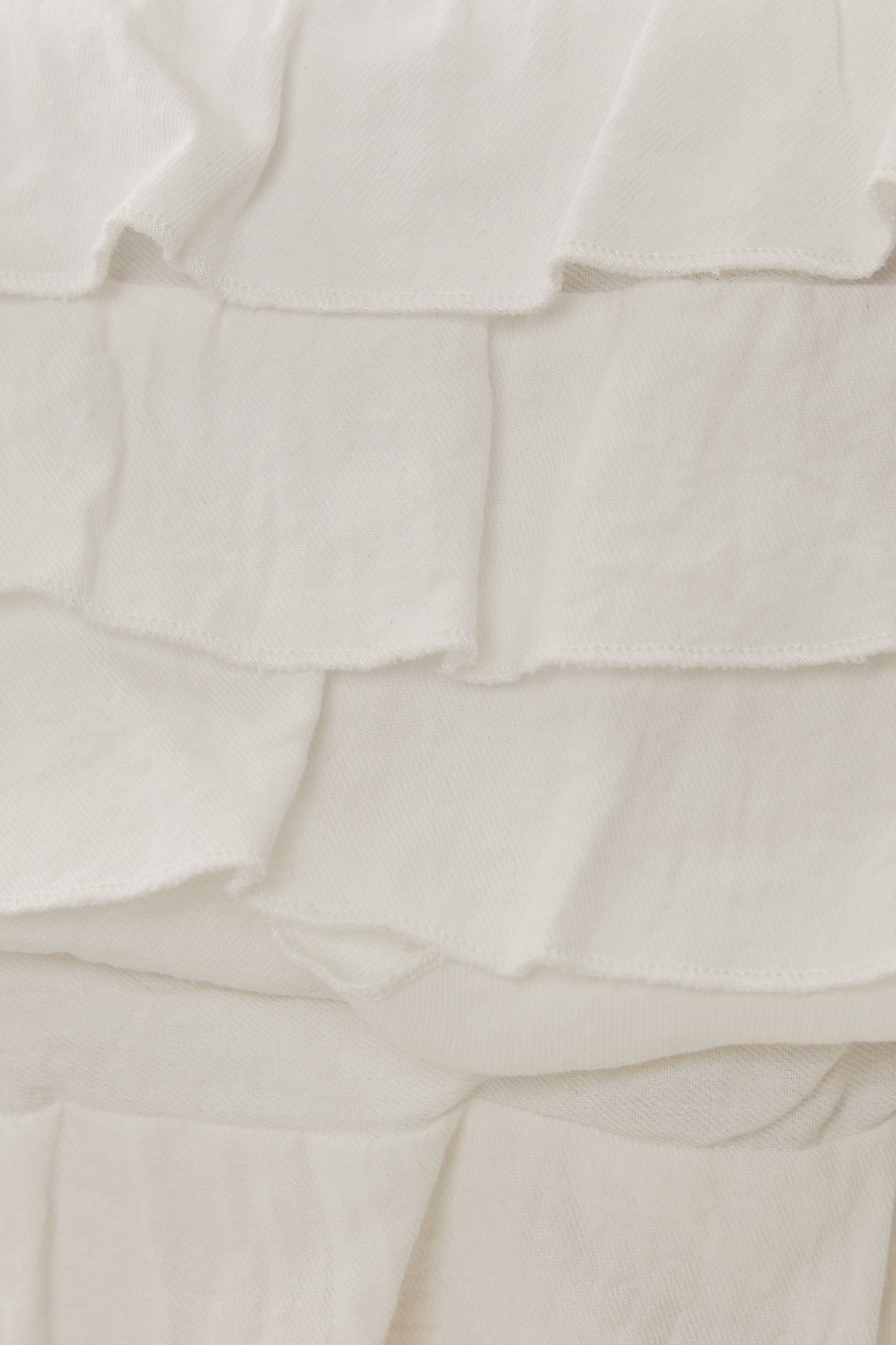 Tiered Frill Top in White