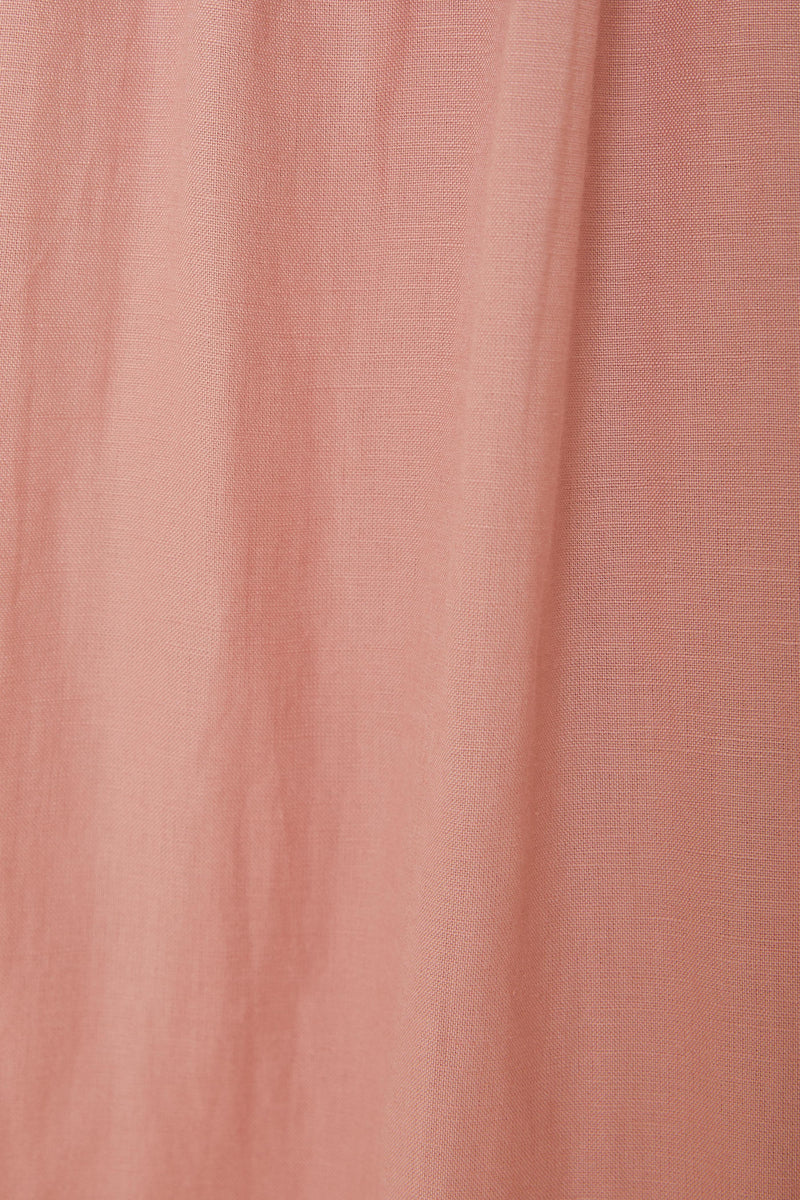 Tie Front Bustier Midi Dress in Petal Pink