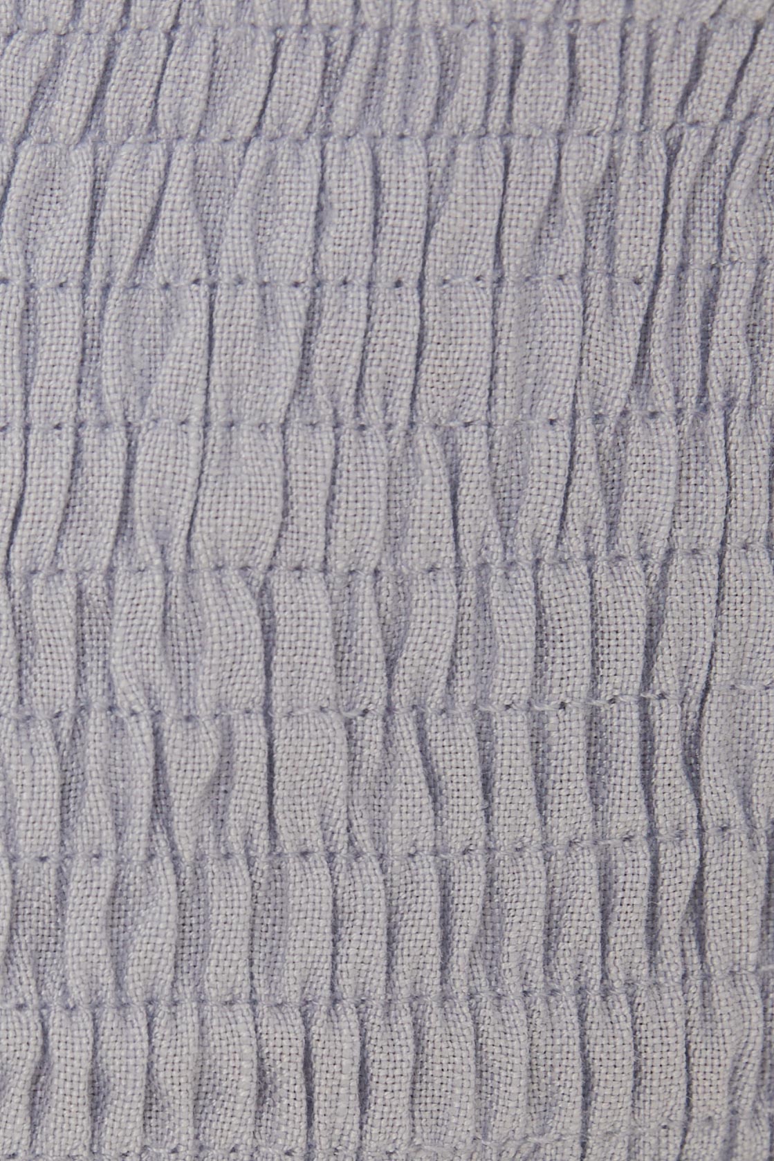 Puffed Sleeved Shirred Top in Mist Blue
