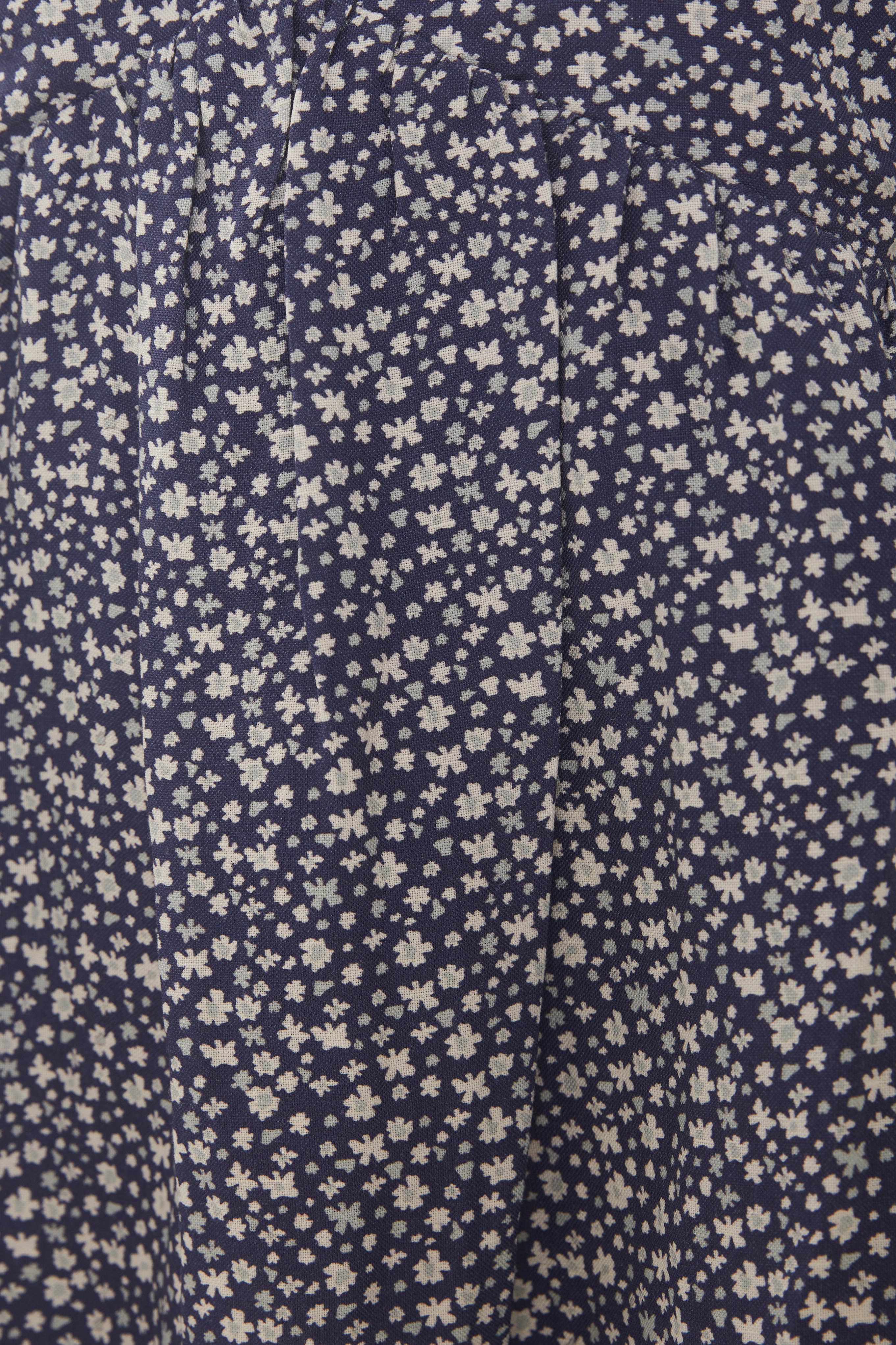 Linen Tiered Dress in Moonlight Bloom
