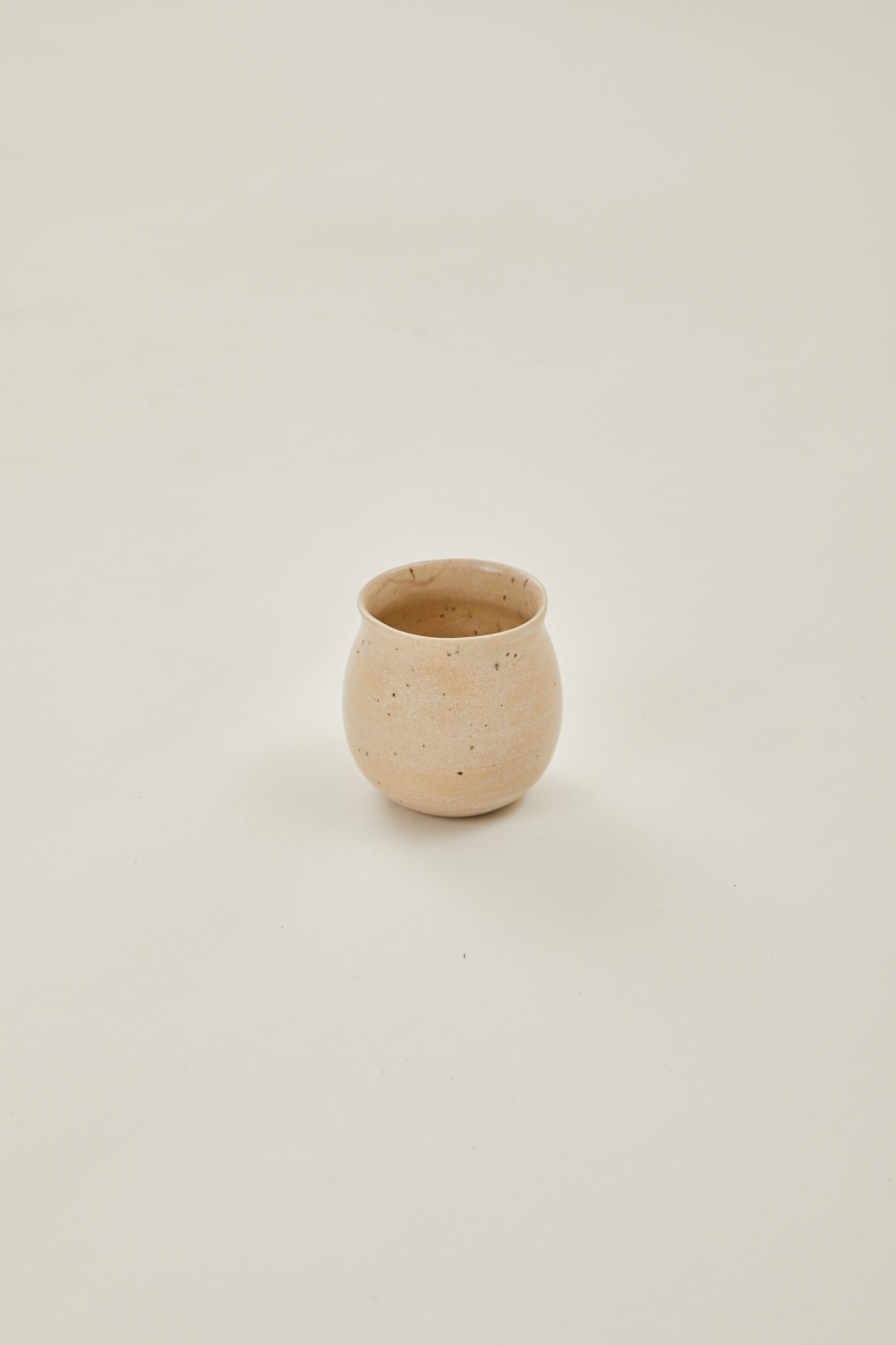 Bell-bottomed Cup with Organic Rim in Sandstone