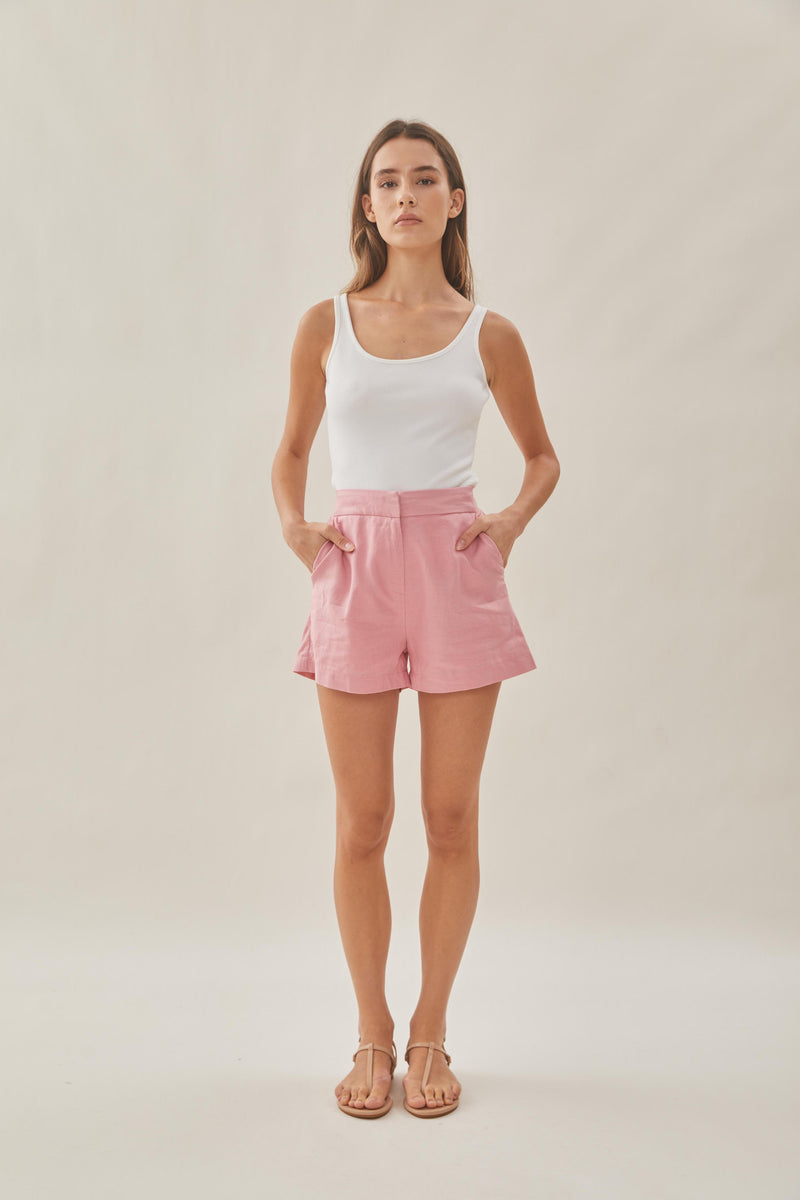 High Waisted Shorts in Pink