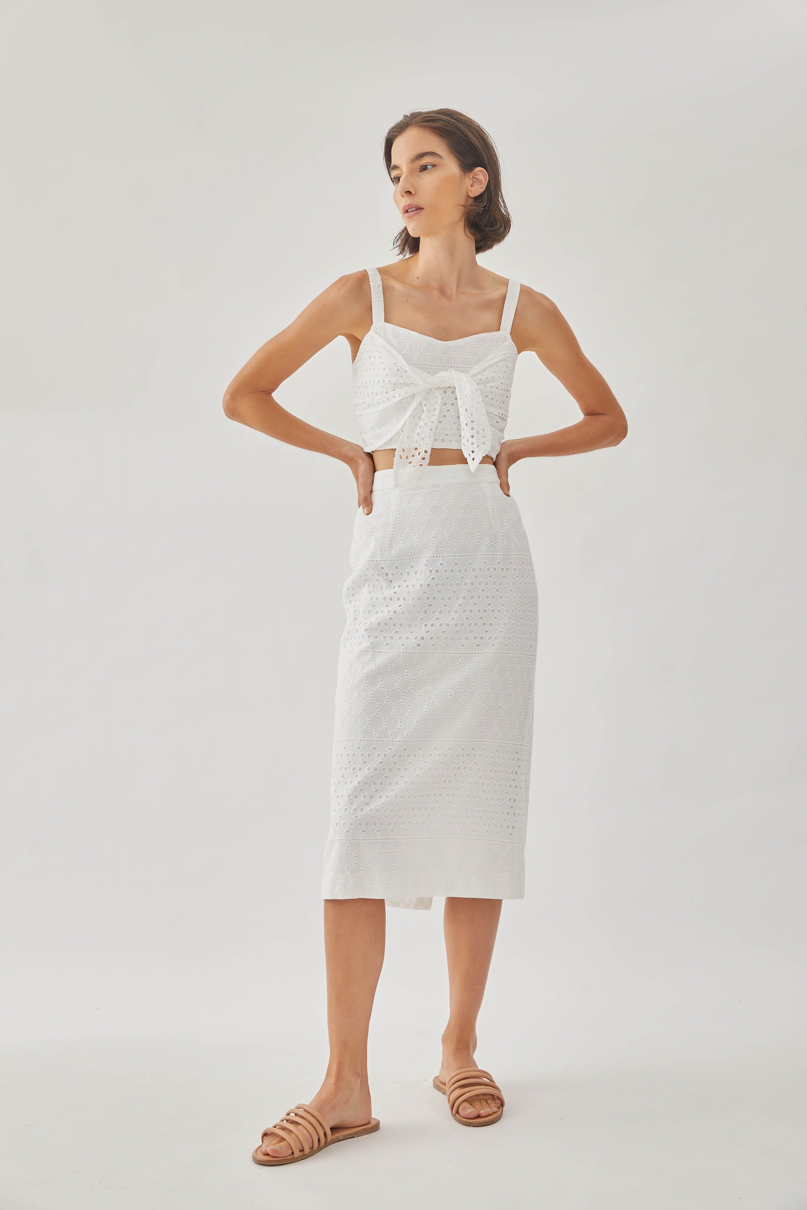 Catching Daylight Midi Straight Skirt