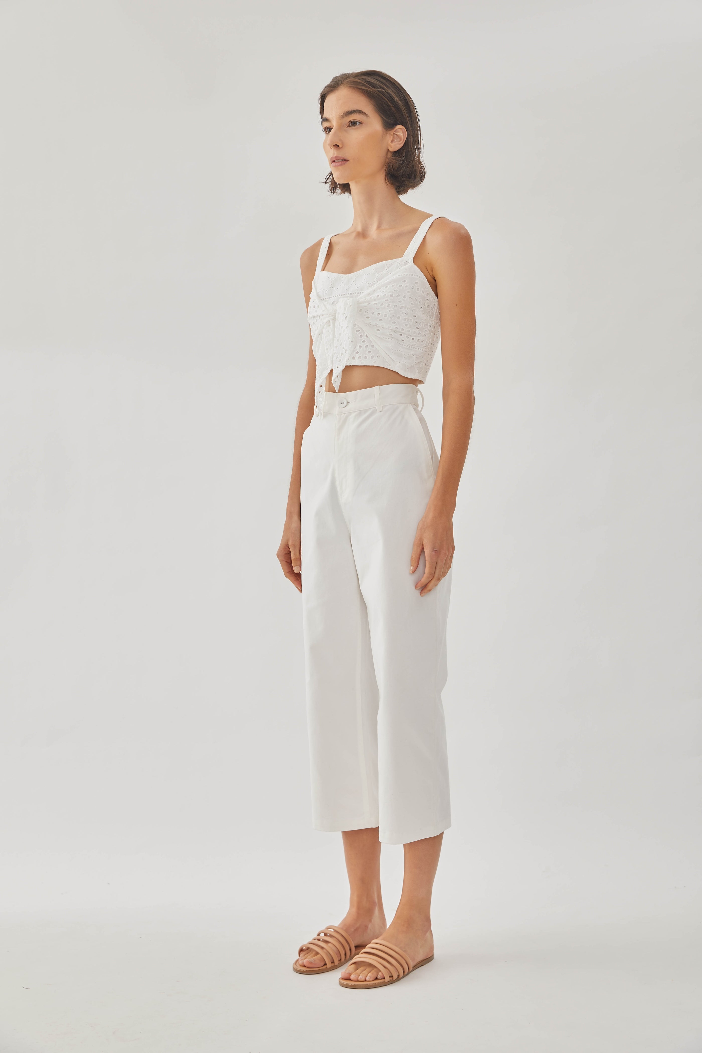 Catching Daylight Knotted Cropped Top