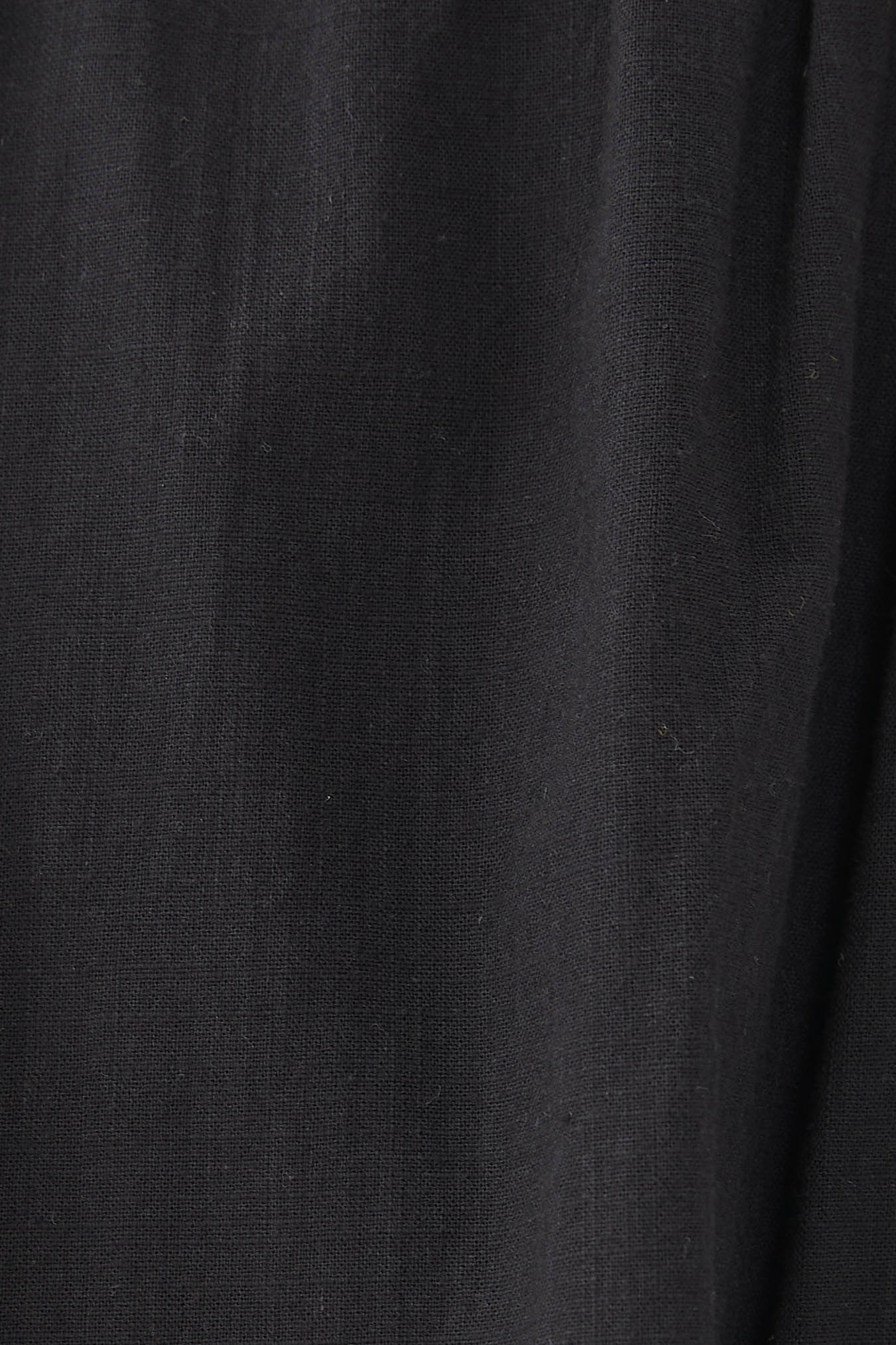 Cotton Midi Skirt in Black