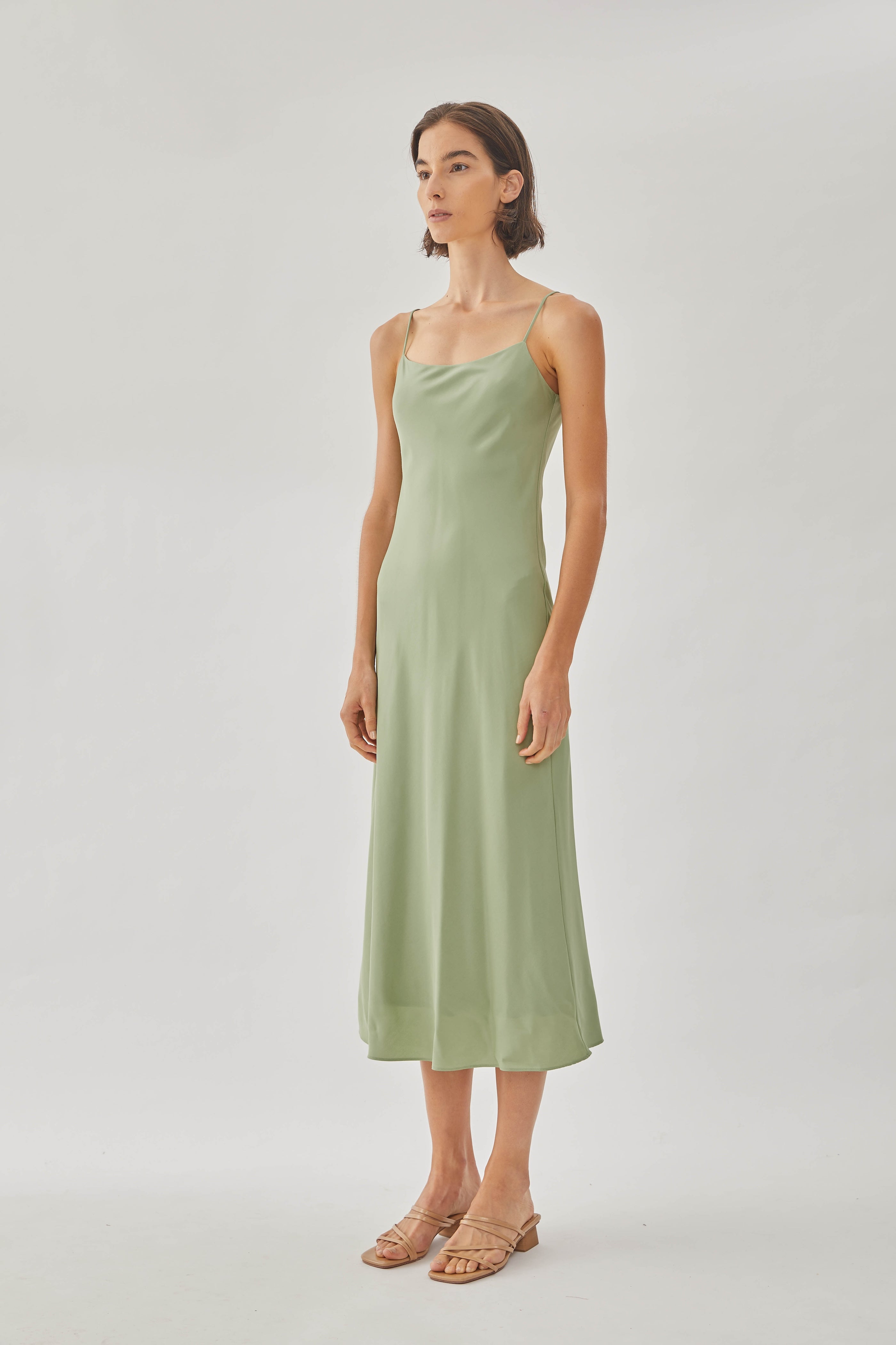 Slip Dress in Sage